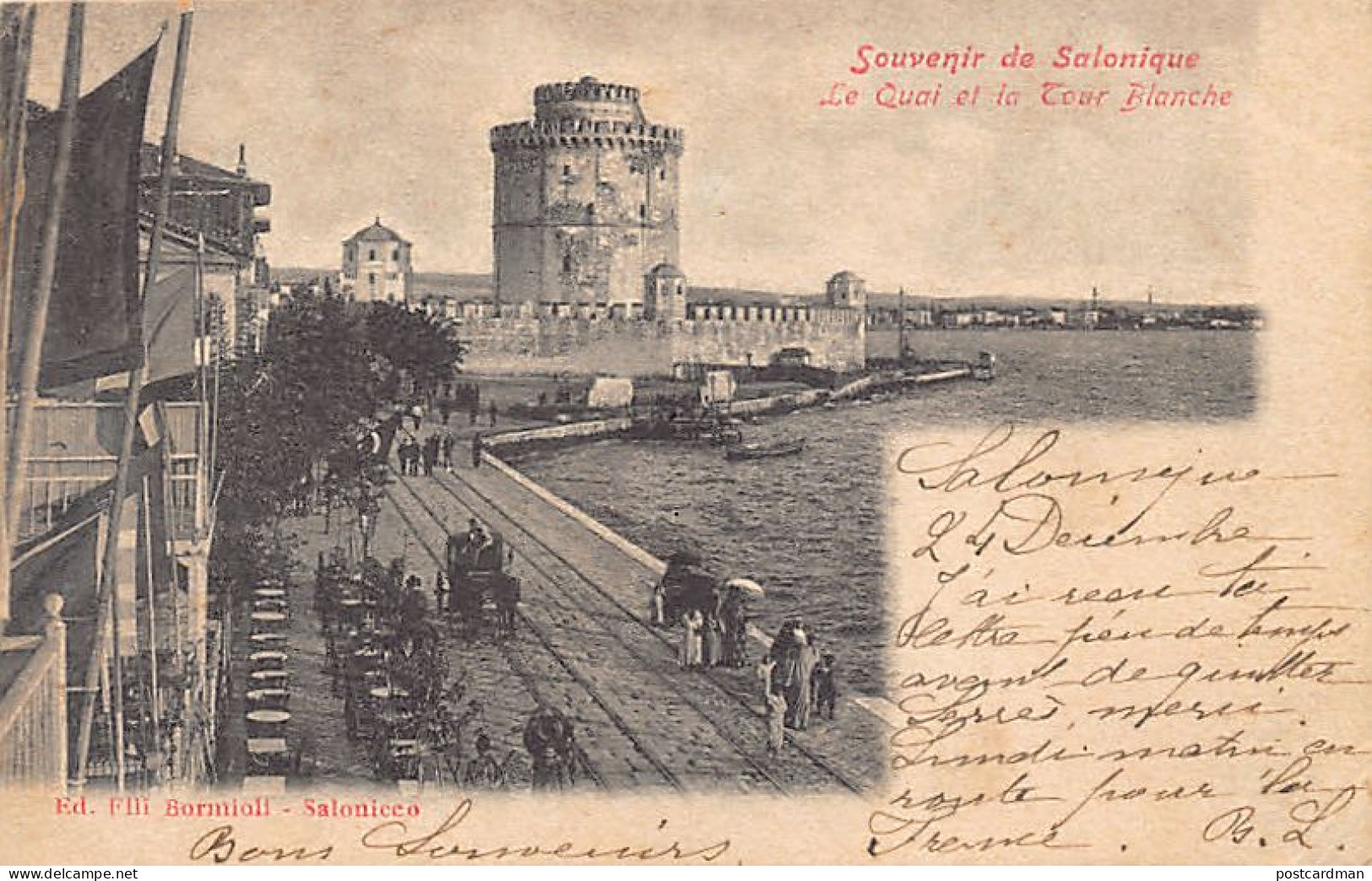 Greece - SALONICA - The Quay And The White Tower - Publ. Bormioli - Grecia