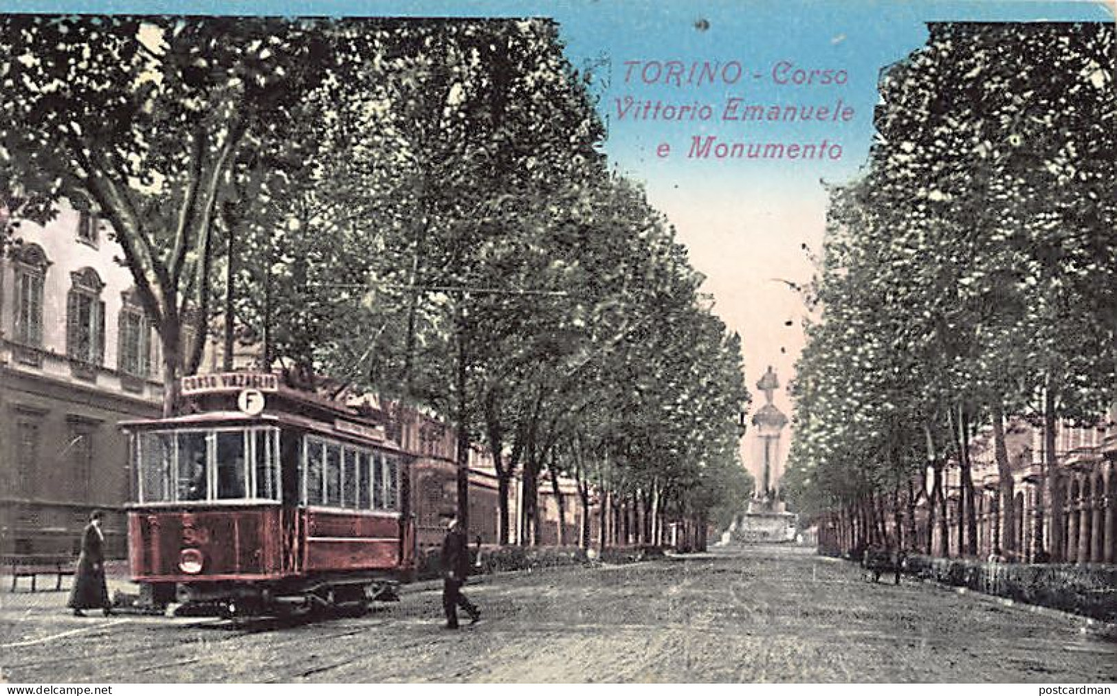 TORINO - Tram F Destinazione Corso Vinzaglio - Corso V. E. - Transportmiddelen