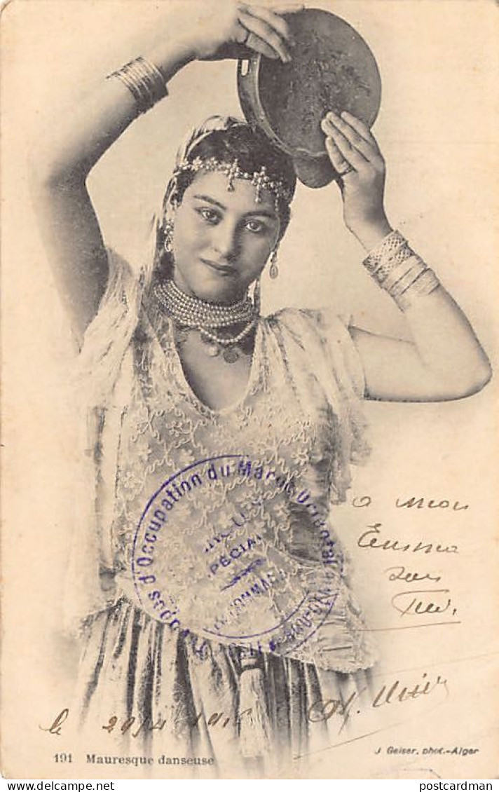 Algérie - Mauresque Danseuse Et Son Tambourin - Ed. J. Geiser 191 - Women