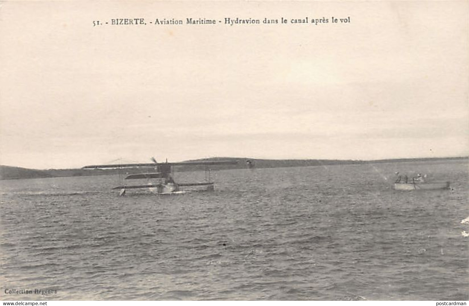 Tunisie - BIZERTE - Hydravion Dans Le Canal Après Le Vol - Tunisia