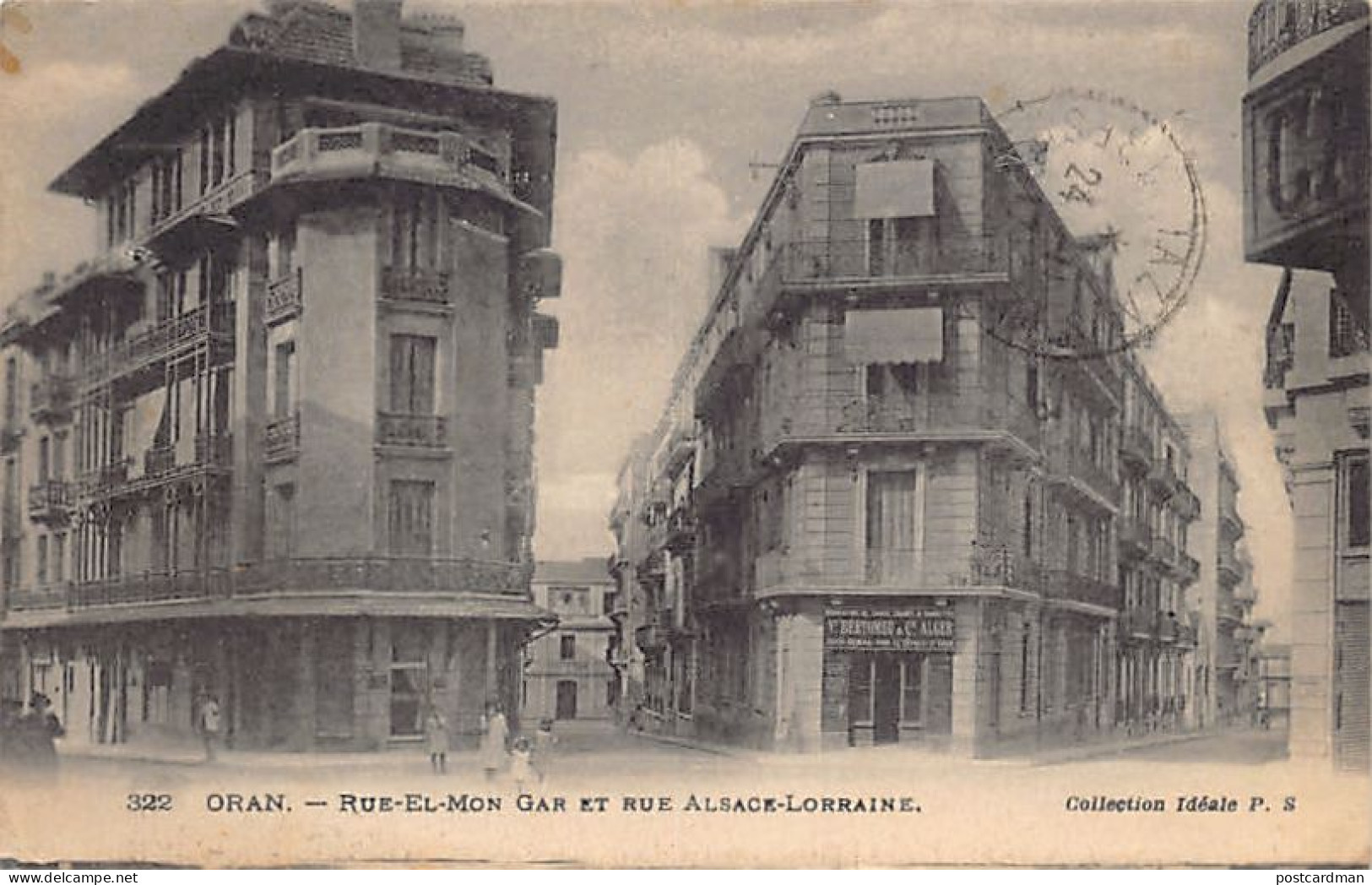 Algérie - ORAN - Rue El-Mon Gar Et Rue Alsace-Lorraine - Tabacs Veuve Bertomeu - Ed. Collection Idéale P.S. 322 - Oran