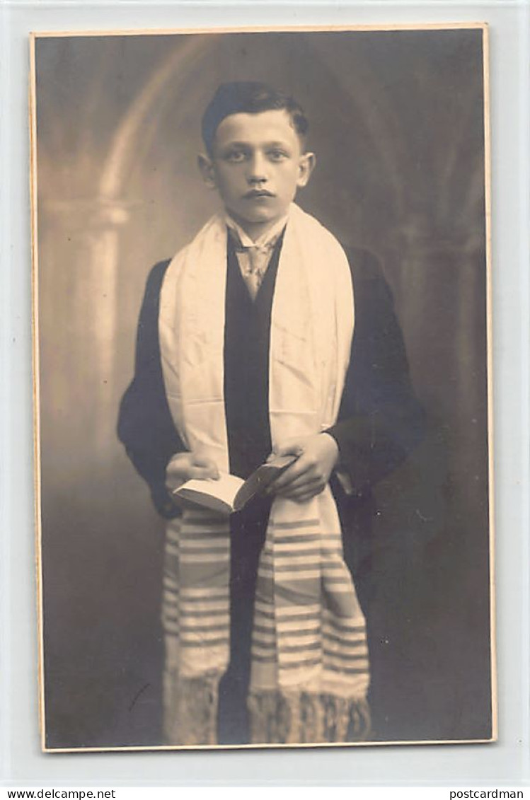 Judaica - BELGIUM - Bar Mitzvah Of Simon Herscovici, March The 17th 1934 - REAL PHOTO - Publ. Gilbert Engels  - Judaisme