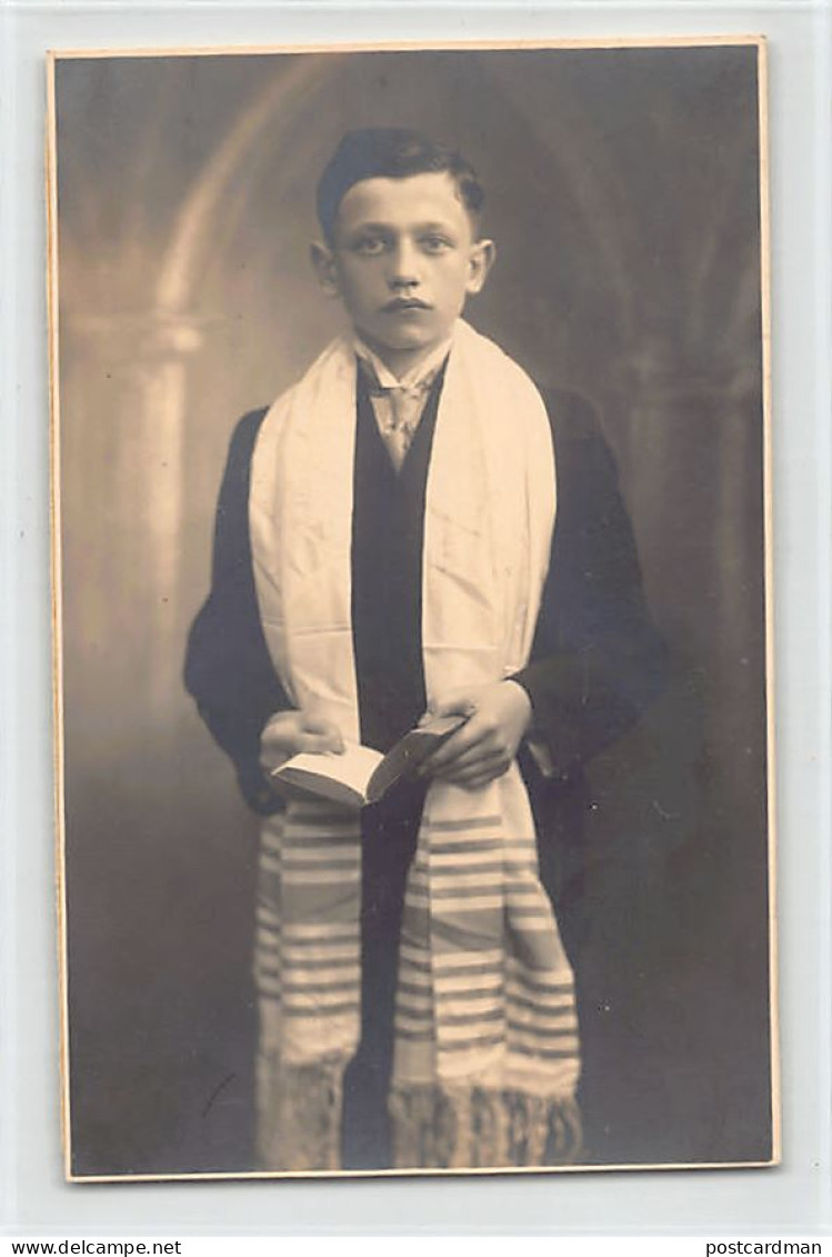 Judaica - BELGIUM - Bar Mitzvah Of Simon Herscovici, March The 17th 1934 - REAL PHOTO - Publ. Gilbert Engels  - Judaika