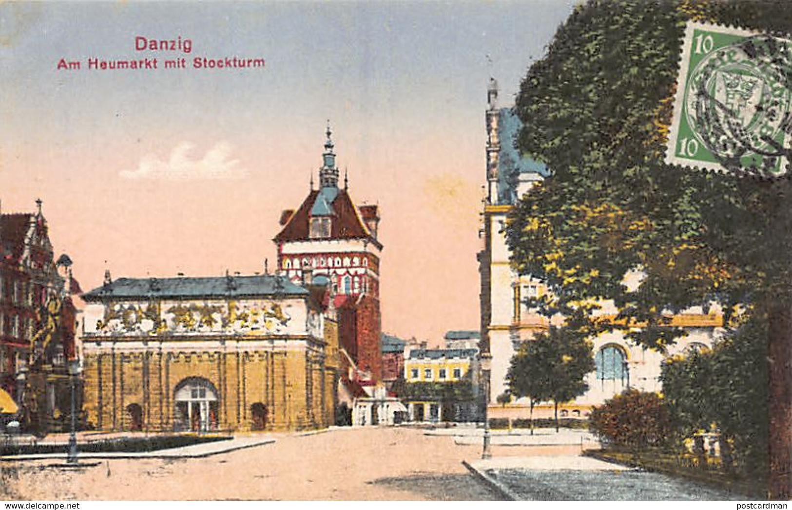 Poland - DANZIG Gdansk - Am Heumarkt Mit Stockturm - Publ. Unknown  - Poland