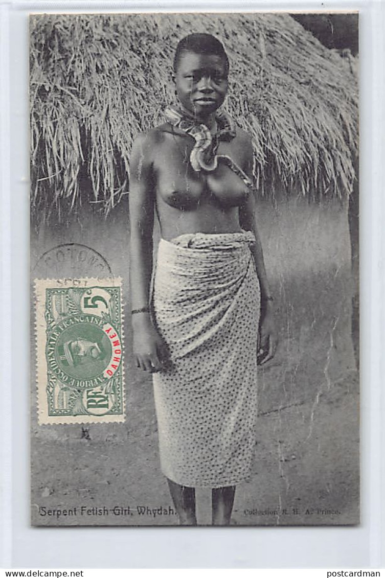 BÉNIN - NU ETHNIQUE - Féticheuse Au Serpent De Ouidah - Ed. R.H.A. Prince  - Benin