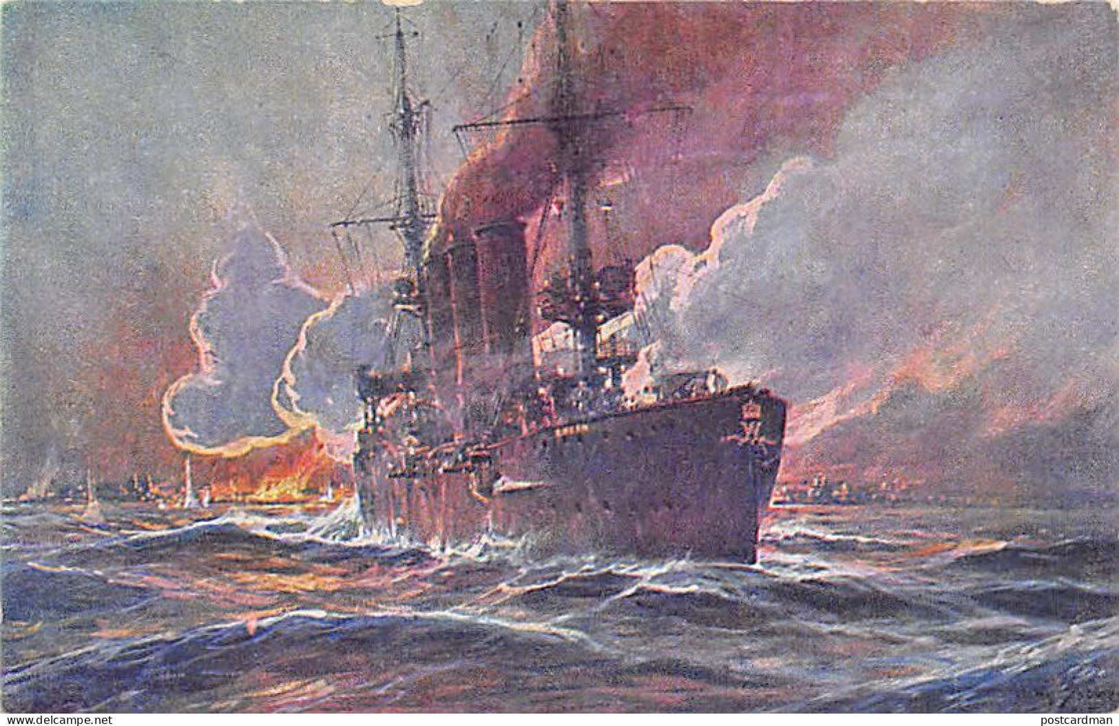 India - CHENNAI Madras - Bombardment By The German Light Cruiser Emden At The Outset Of World War One  - India
