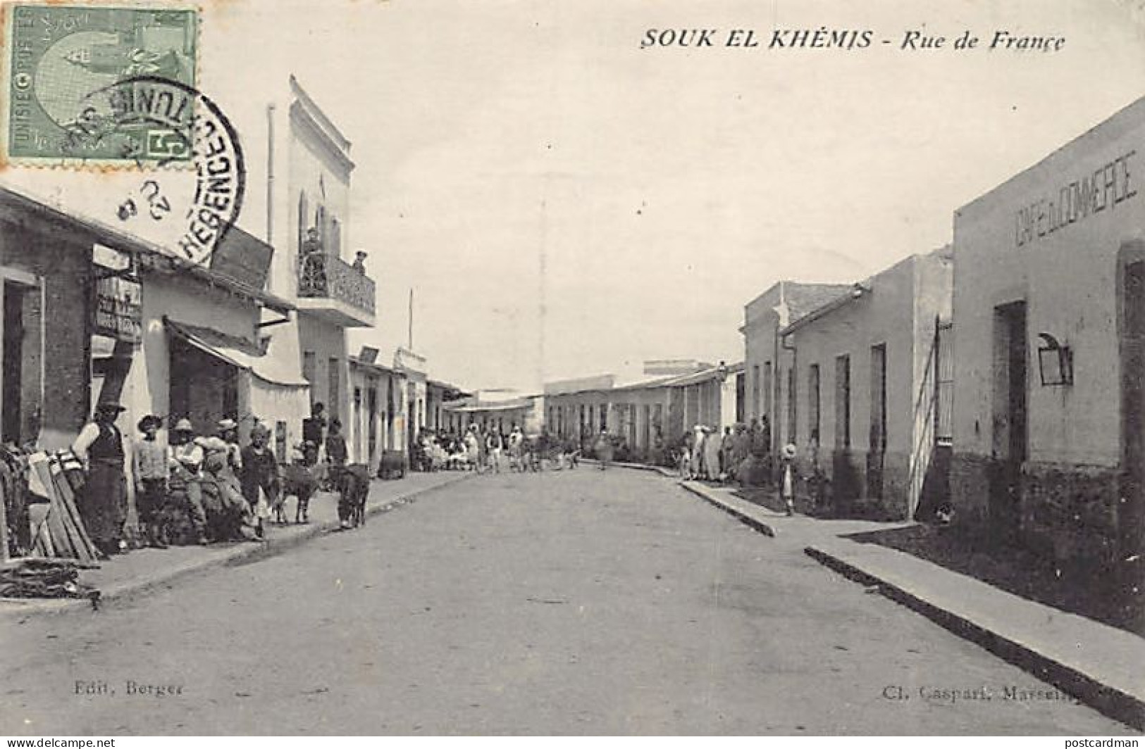 SOUK EL KHÉMIS - Rue De France - Cliché Caspari - Ed. Berger  - Tunisie
