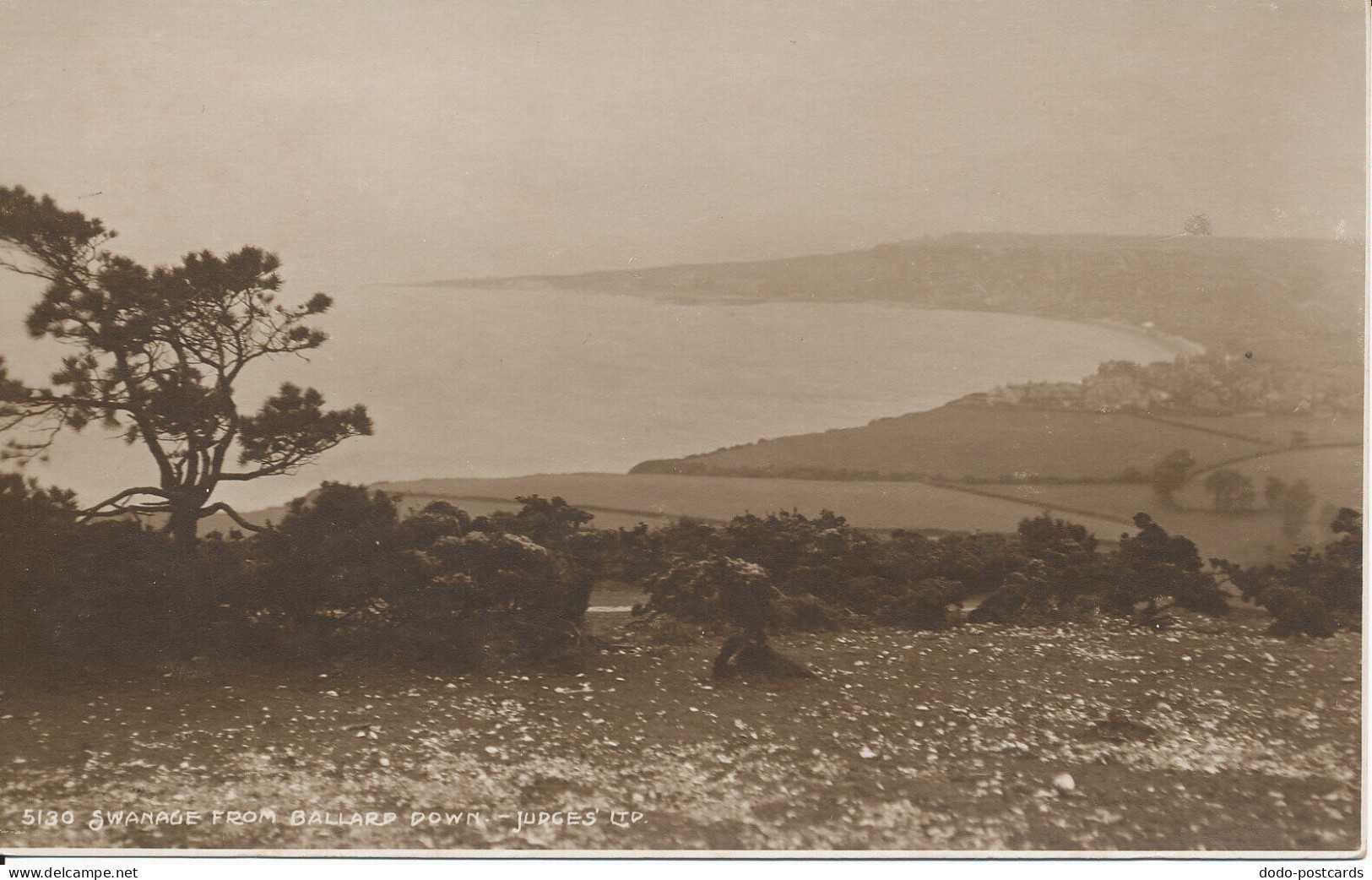 PC34525 Swanage From Ballard Down. Judges Ltd. No 5130. RP - Wereld