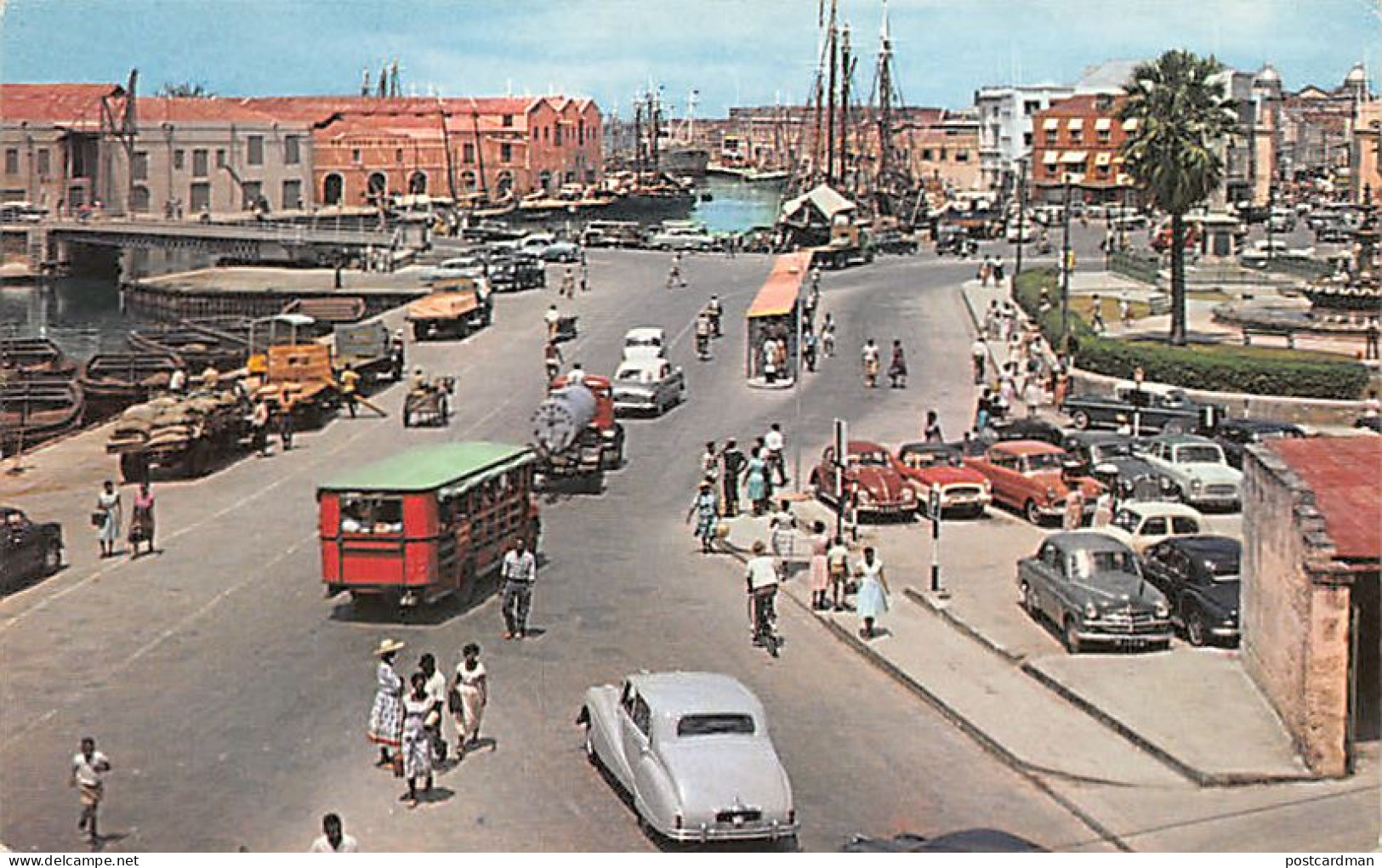 Barbados - BRIDGETOWN - The Fountain Gardens, Trafalgar Square, And The Careenage - Publ. A. G. Stoute  - Barbades