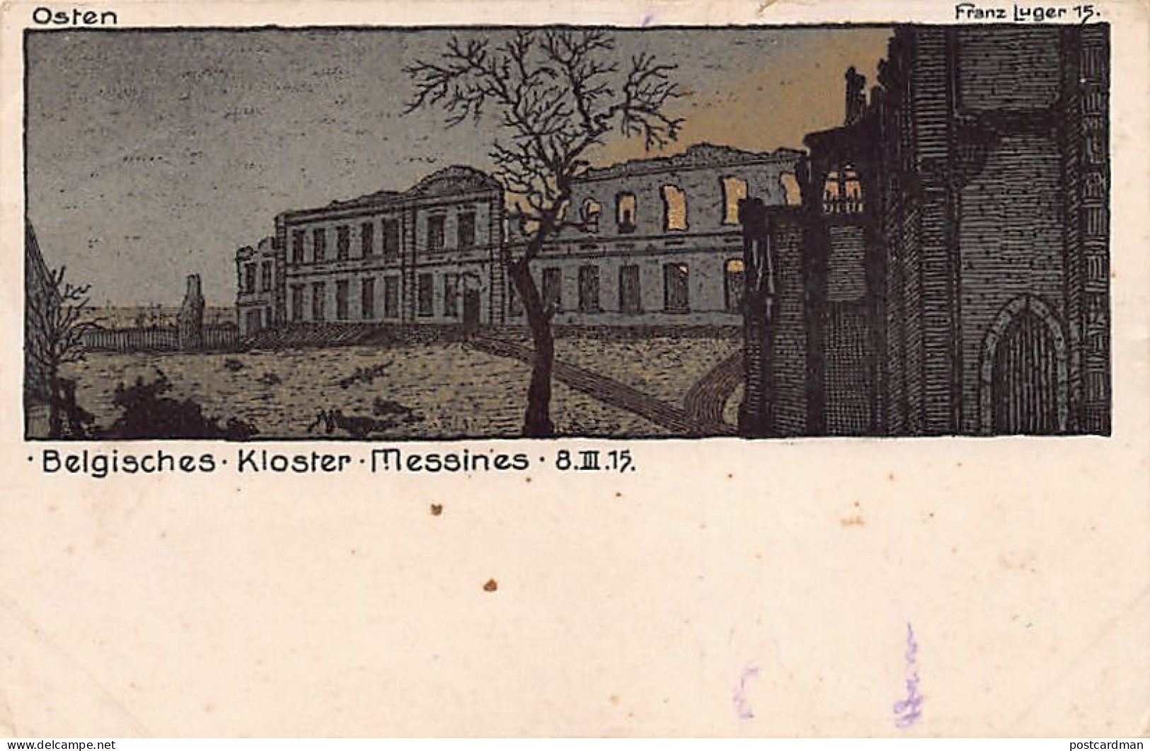 België - MESEN Messines (W. Vl.) Klooster 8 Maart 1915 - Le Monastère 8 Mars 1915 - Messines - Mesen