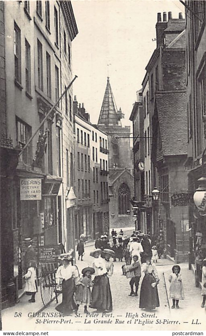 Guernsey - ST. PETER PORT - High Street - Guerin's Picture Postcard Room - Publ. Levy L.L. 58 - Guernsey