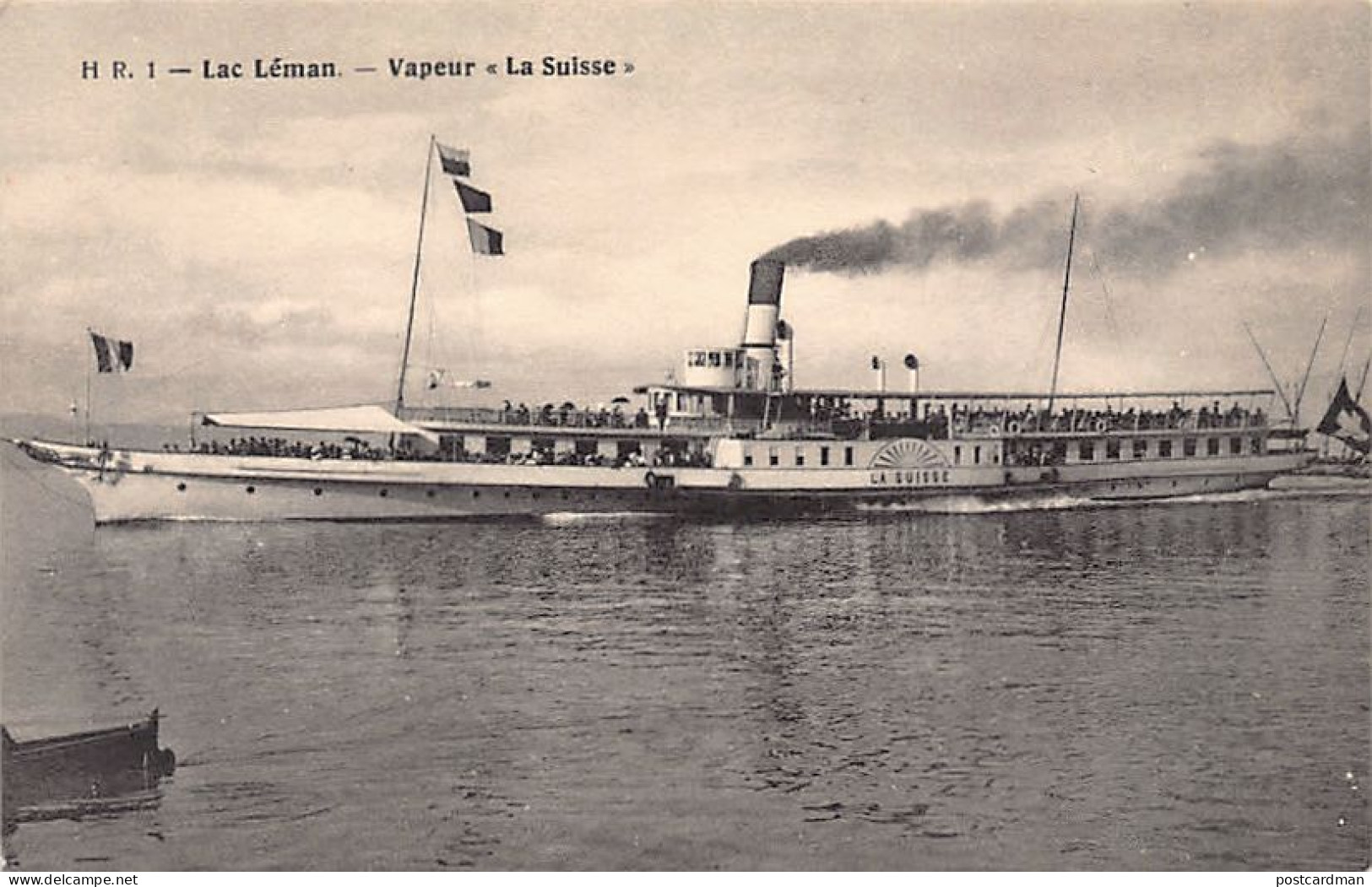 LAC LÉMAN (VD) Bateau-salon La Suisse - Dampfer - Ed. H R. 1 - Autres & Non Classés