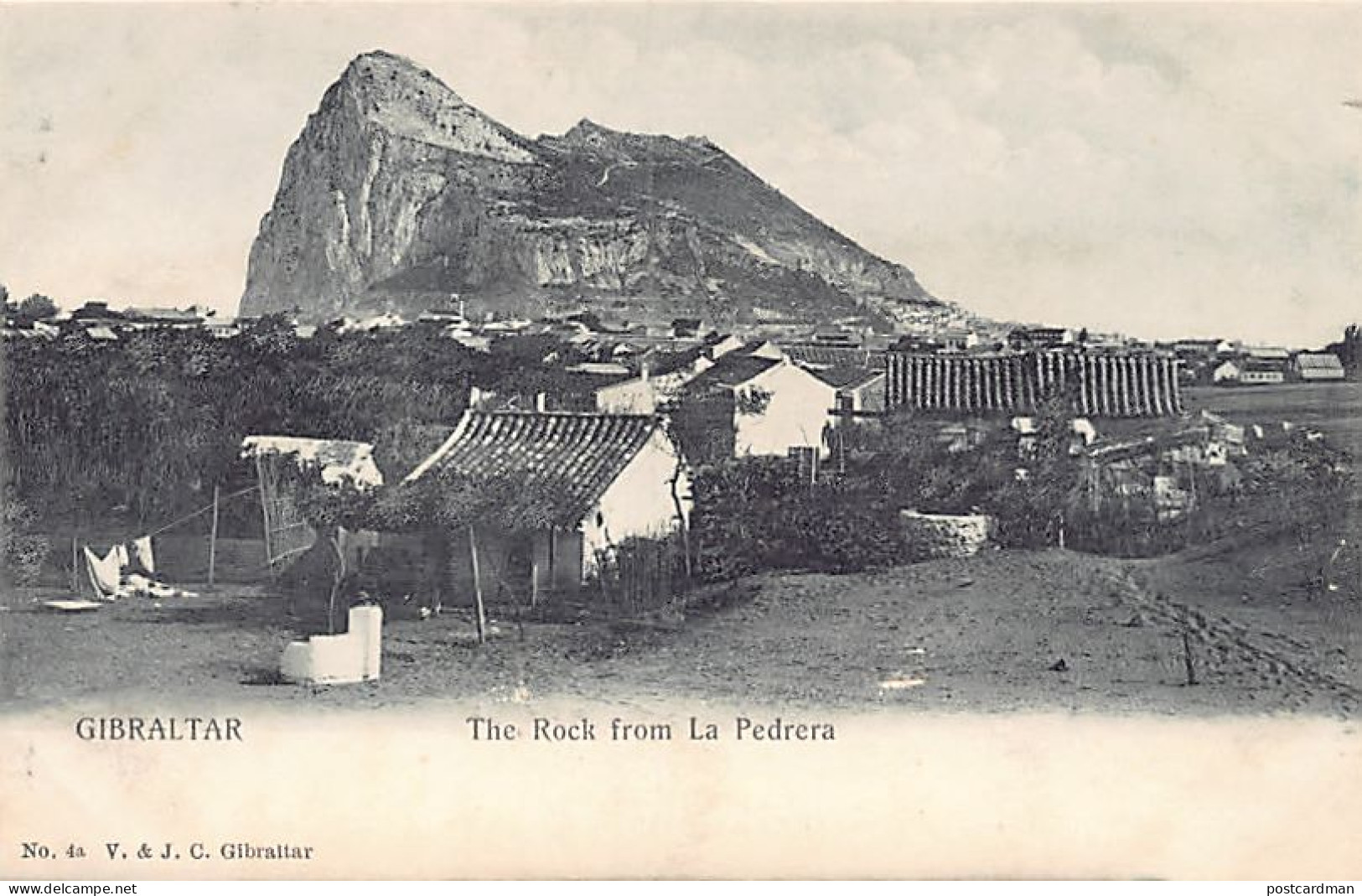 Gibraltar - The Rock From La Pedrera - Publ. V. & J. C. 4a - Gibraltar