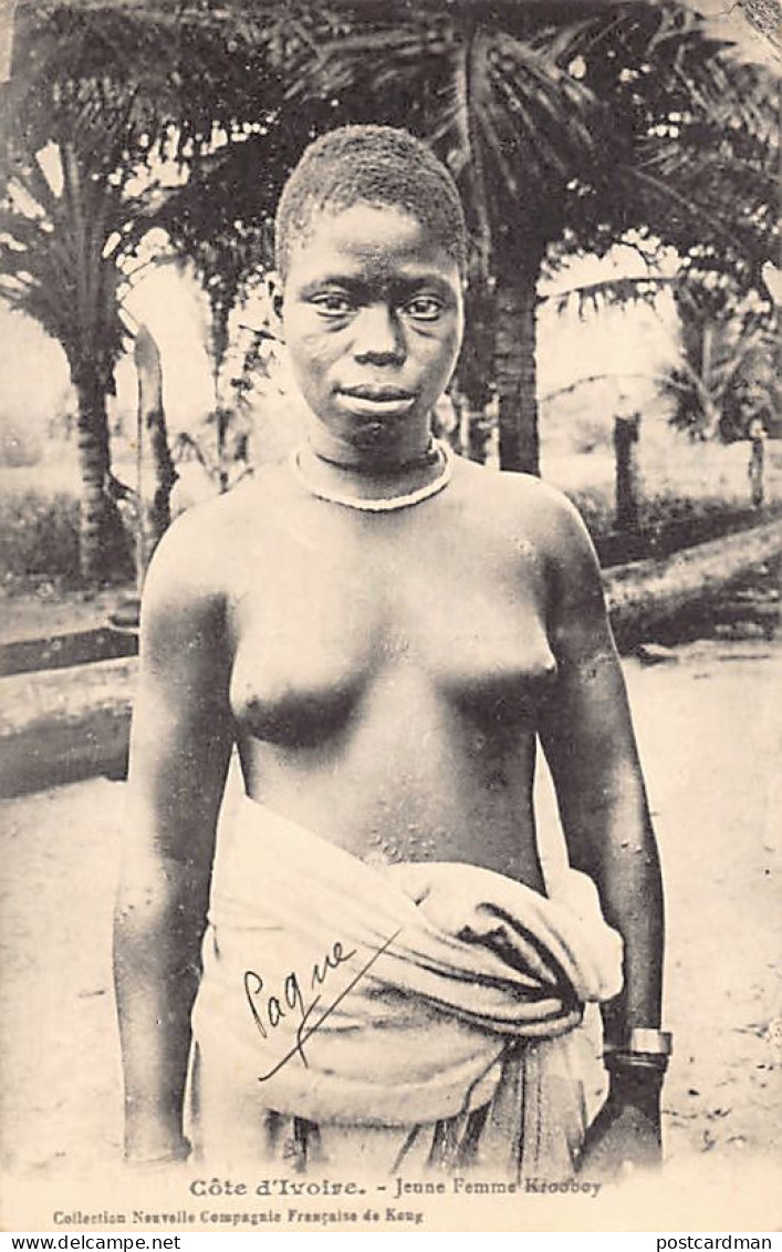 Côte D'Ivoire - NU ETHNIQUE - Jeune Femme Kroobiy (Krouboy) - Ed. Compagnie De Kong  - Côte-d'Ivoire