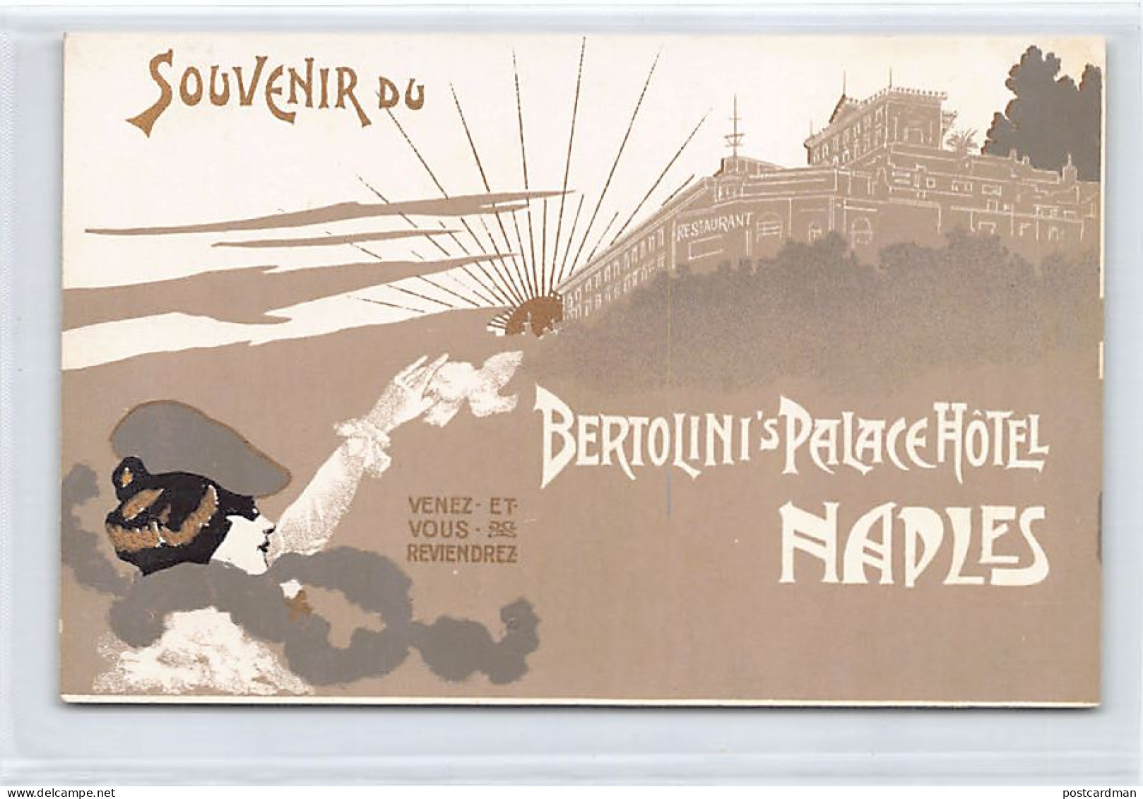 NAPOLI - Bertolini's Palace Hotel - ART NOUVEAU Jugendstil - Napoli (Napels)