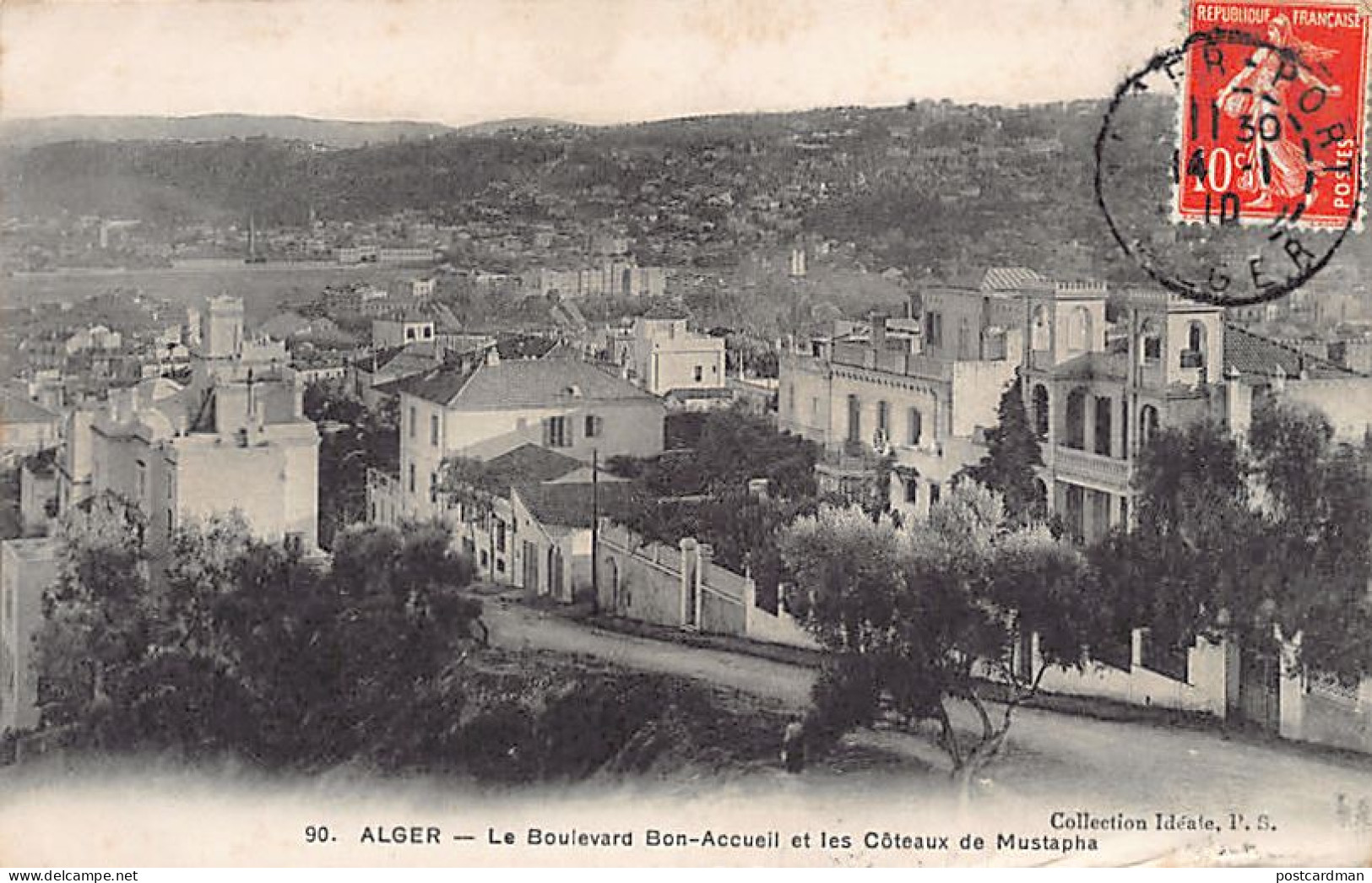 Algérie - ALGER - Le Boulevard Bon-Accueil Et Les Côteaux De Mustapha - Ed. Collection Idéale P.S. 90 - Algeri