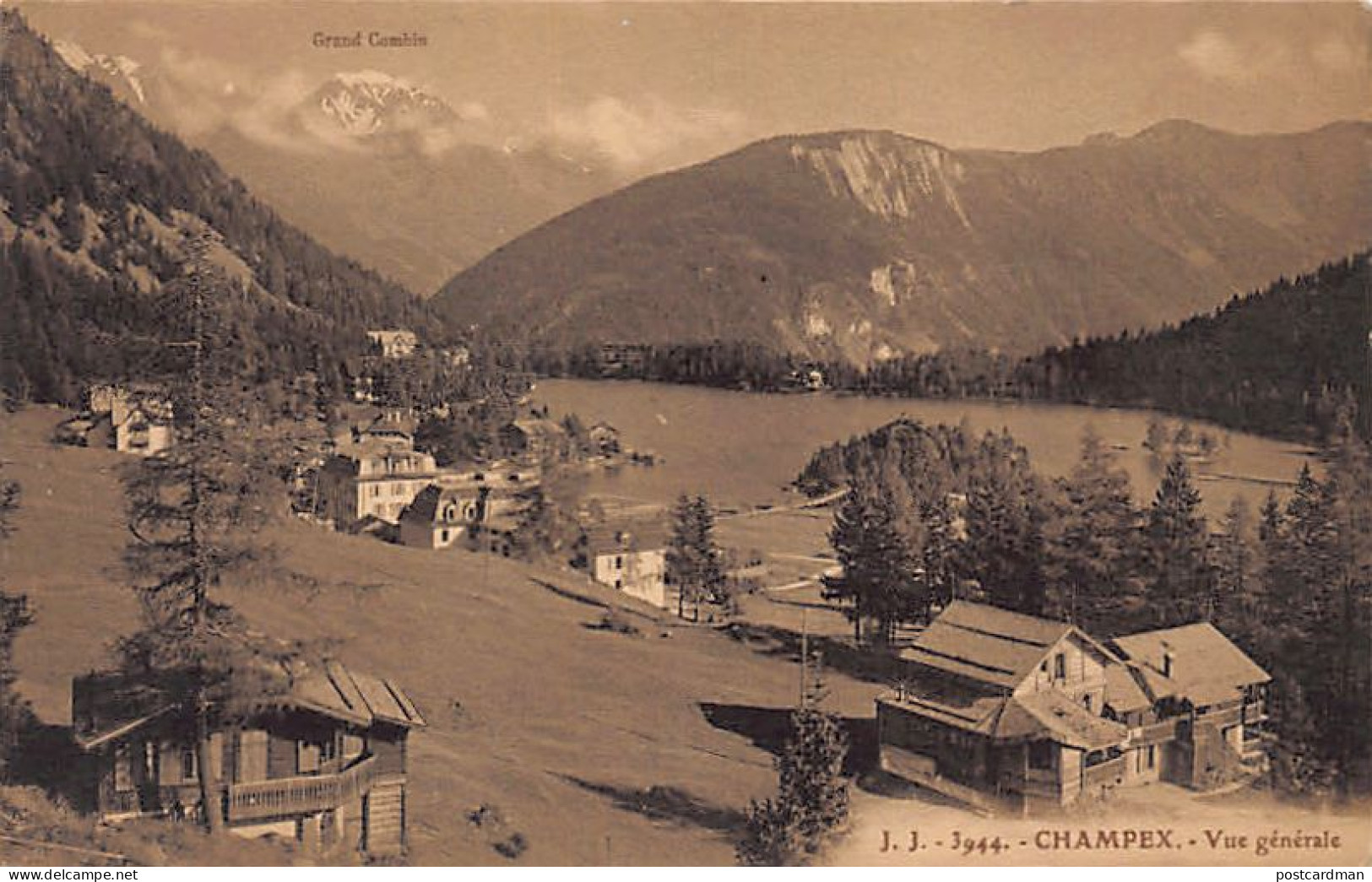 Suisse - Champex (VS) Vue Générale - Grand Combin - Ed. Jullien Frères 3944 - Other & Unclassified