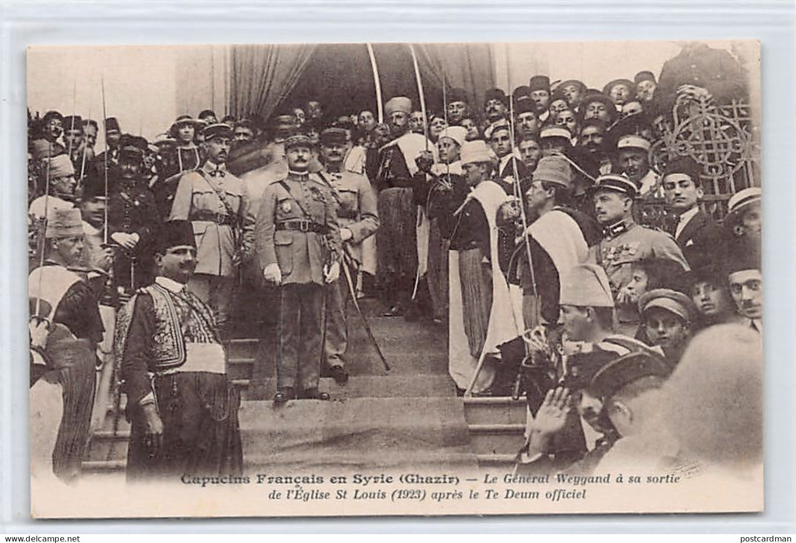 Liban - BEYROUTH - Le Général Weygand à Sa Sortie De L'église Saint-Louis Après Le Te Deum Officiel En 1923 - Ed. Capuci - Lebanon