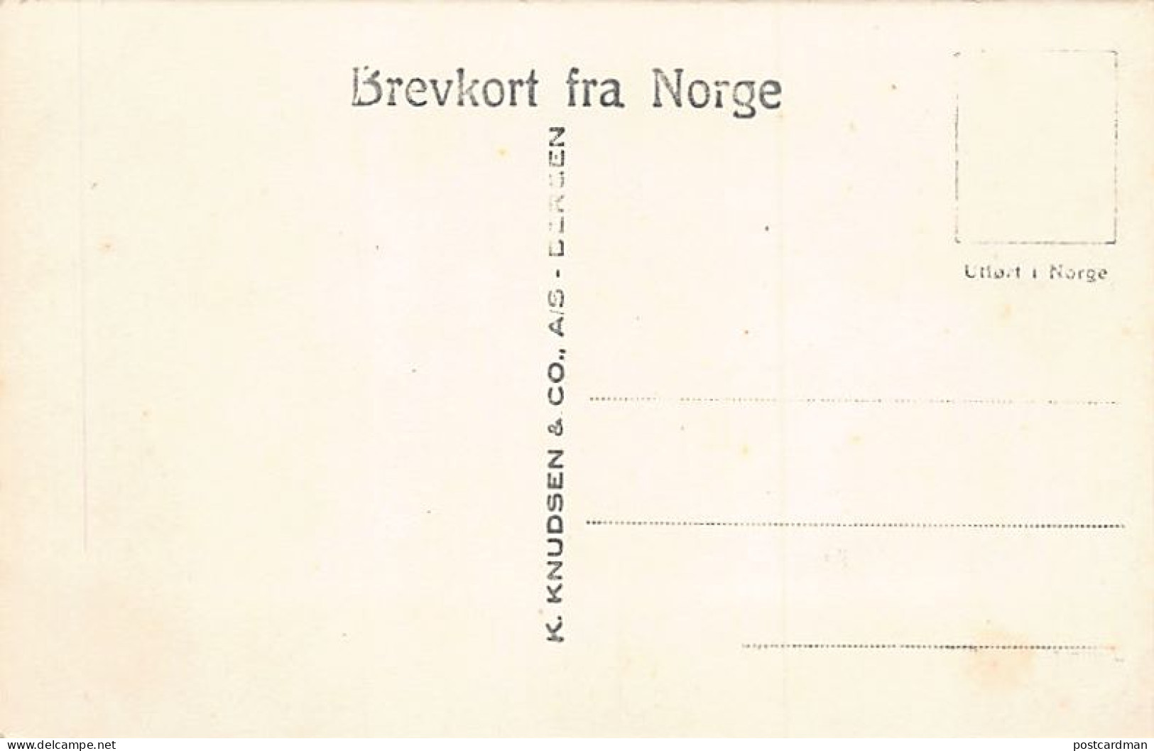 Norway - Sognefjorde - Publ. K. Knudsen & Co.  - Norvège