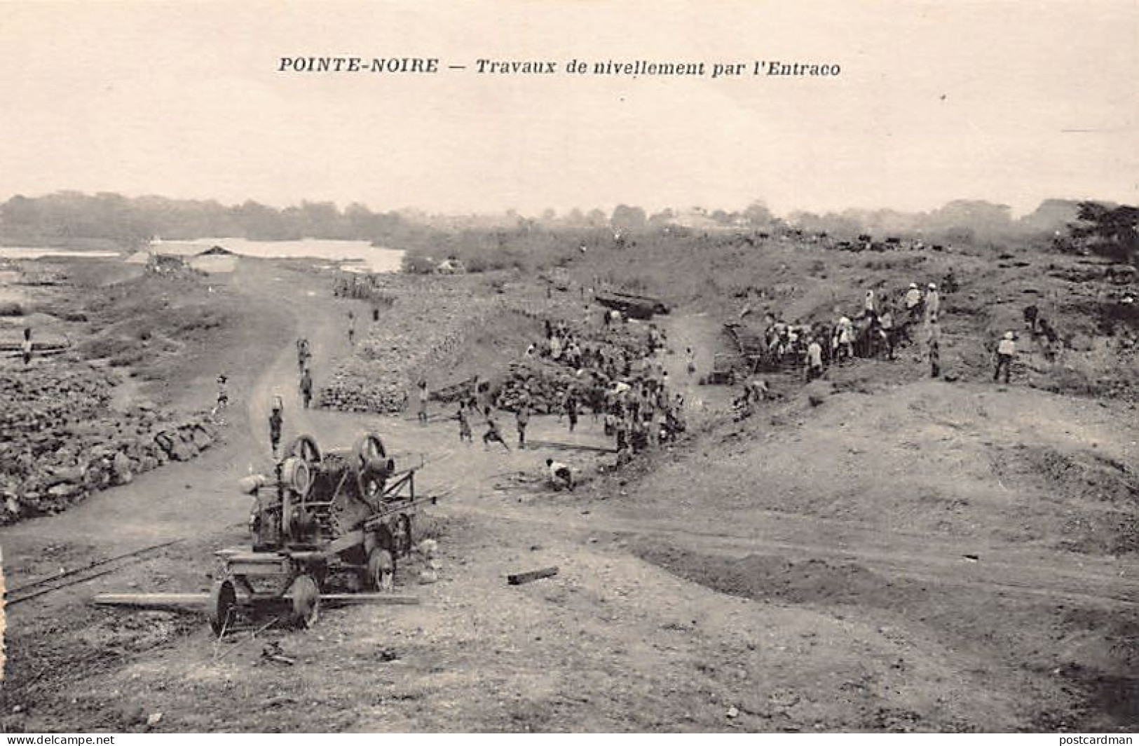 Congo - POINTE NOIRE - Travaux De Nivellement - Chemin De Fer Congo-Océa - Ed. Entraco  - Pointe-Noire