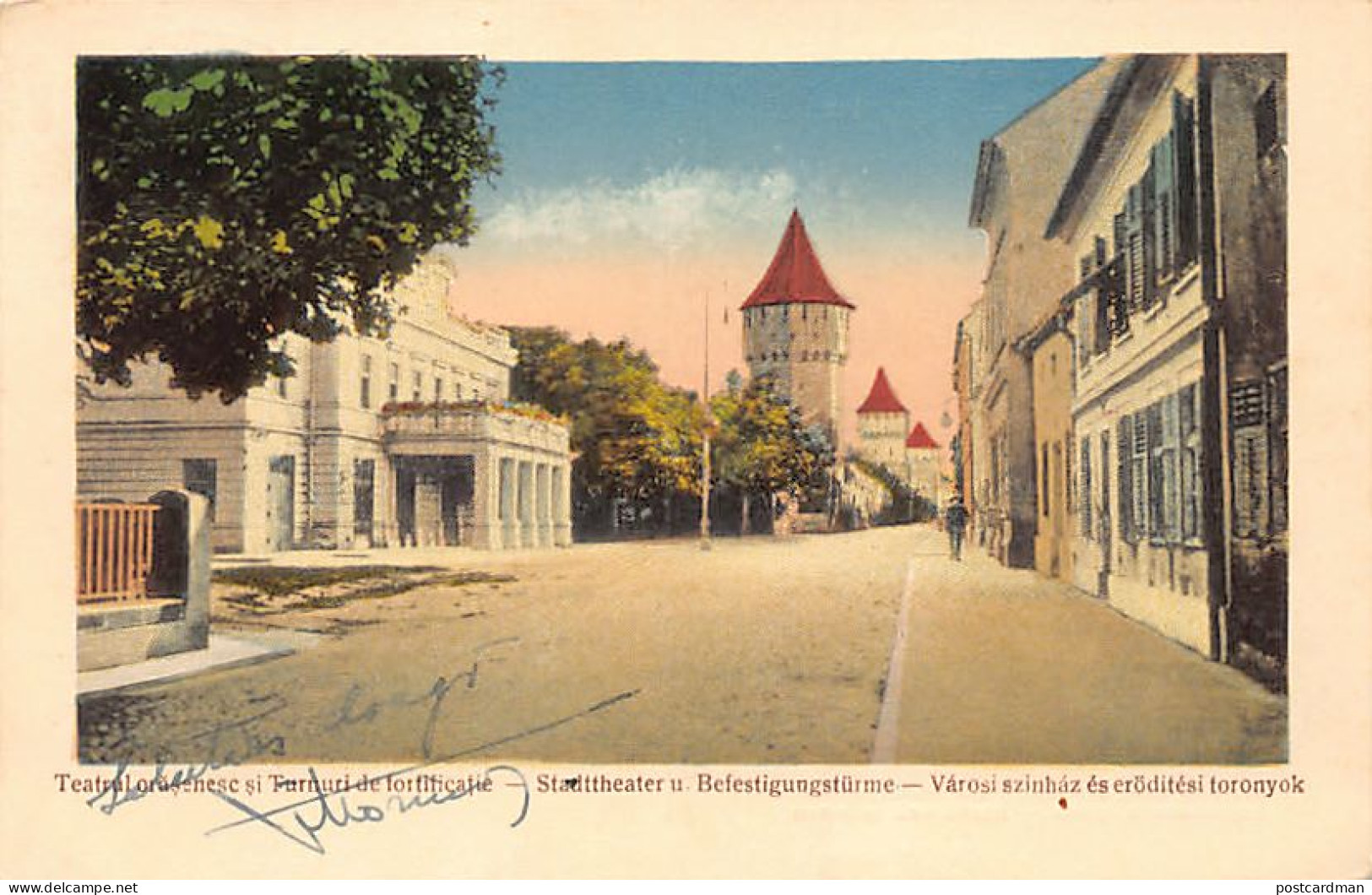 Romania - SIBIU - Teatrul Orasenesc Si Turnuri De Fortificatie - Ed. Jos. Drotleff 507 - Romania