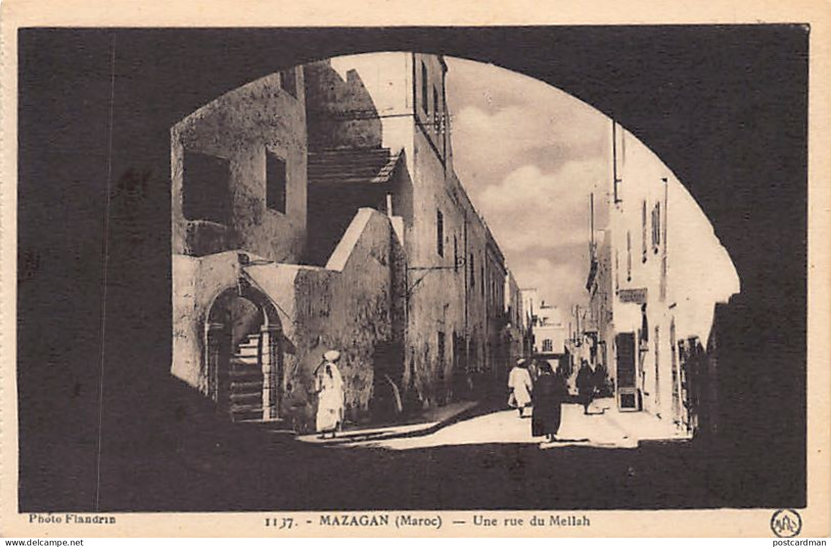 JUDAICA - Maroc - MAZAGAN - Une Rue Du Mellah, Quartier Juif - Ed. Flandrin 1137 - Judaika