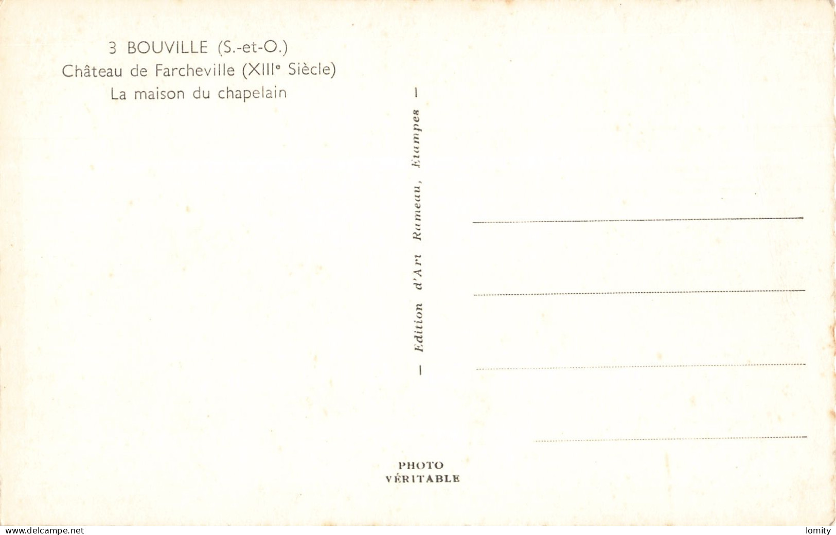 91 Bouville Chateau De Farcheville CPSM GF La Maison Du Chapelain - Other & Unclassified