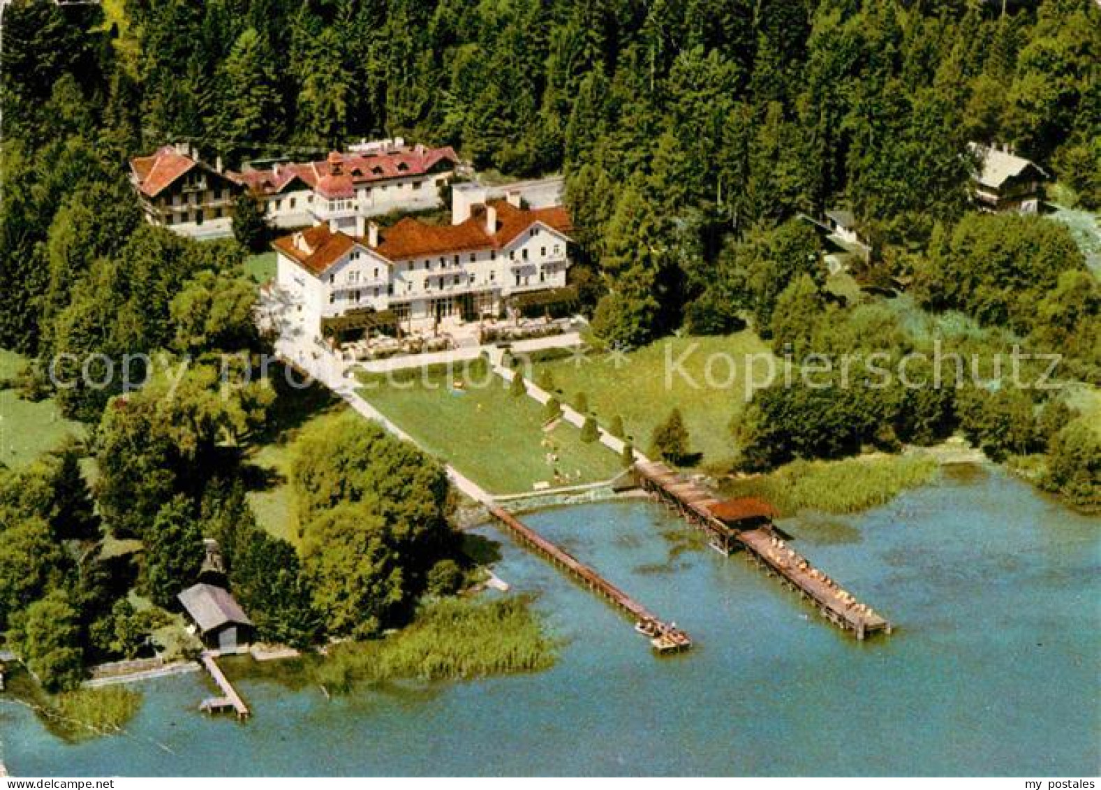 72877122 Prien Chiemsee Kneippkurhaus Strandhotel Sanatorium Fliegeraufnahme Pri - Autres & Non Classés