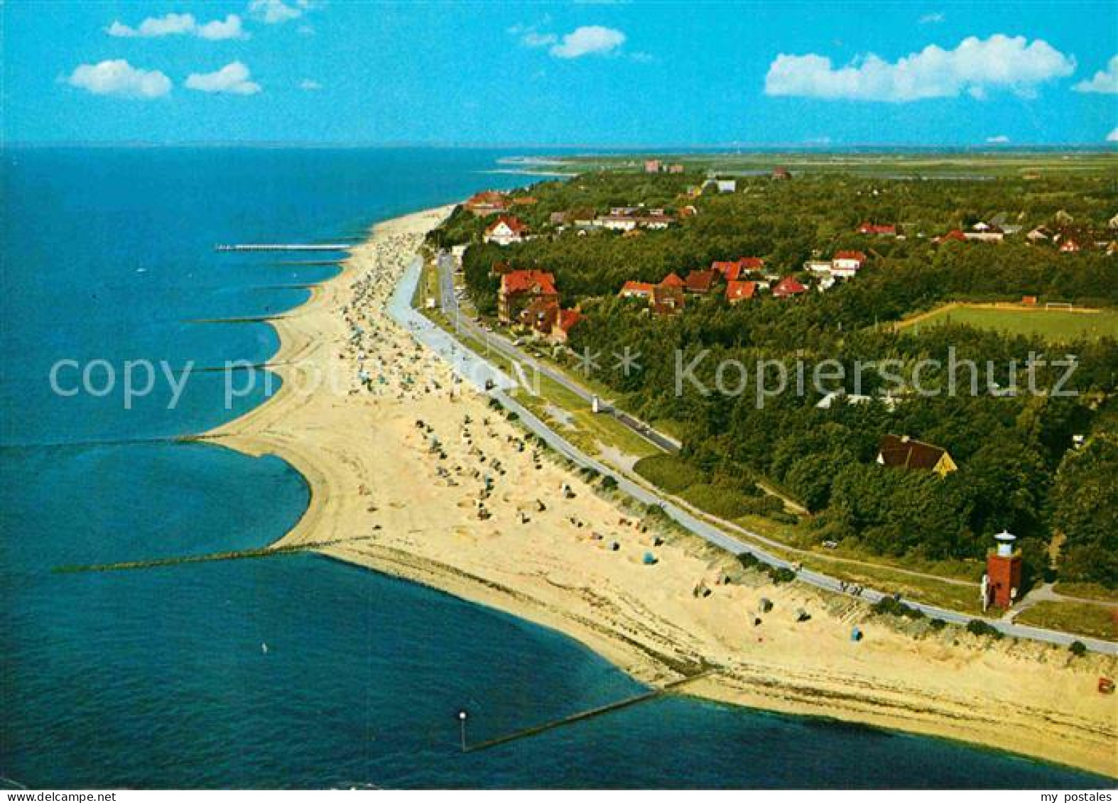 72876992 Wyk Foehr Fliegeraufnahme Suedstrand Promenade Wyk - Andere & Zonder Classificatie