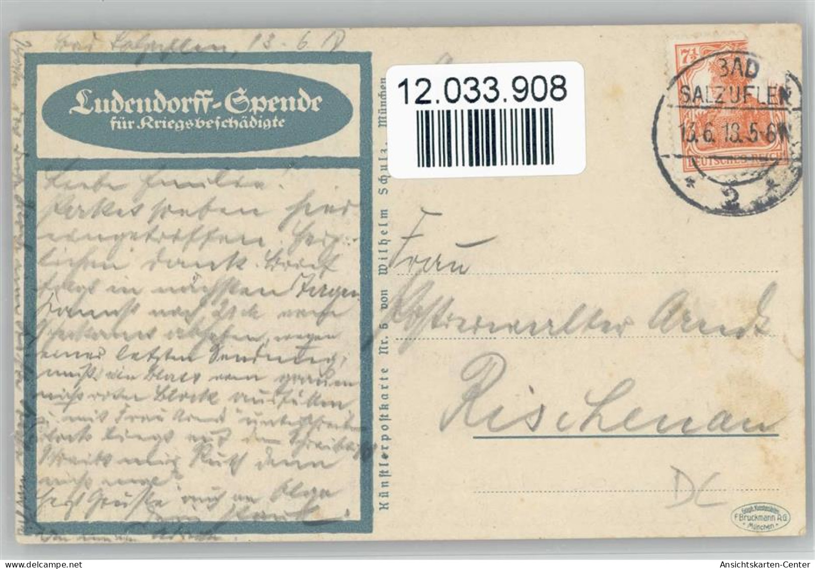 12033908 - Ludendorff Spenden AK Fuer Kriegsbeschaedigte - Guerre 1914-18