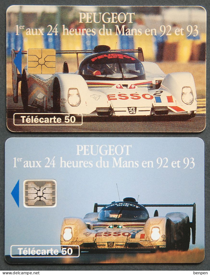 Télécartes PEUGEOT 24 Heures Du Mans 93 1993 Automobile Lion Voiture Course Endurance 50U France Telecom ESSO Juin - Ohne Zuordnung