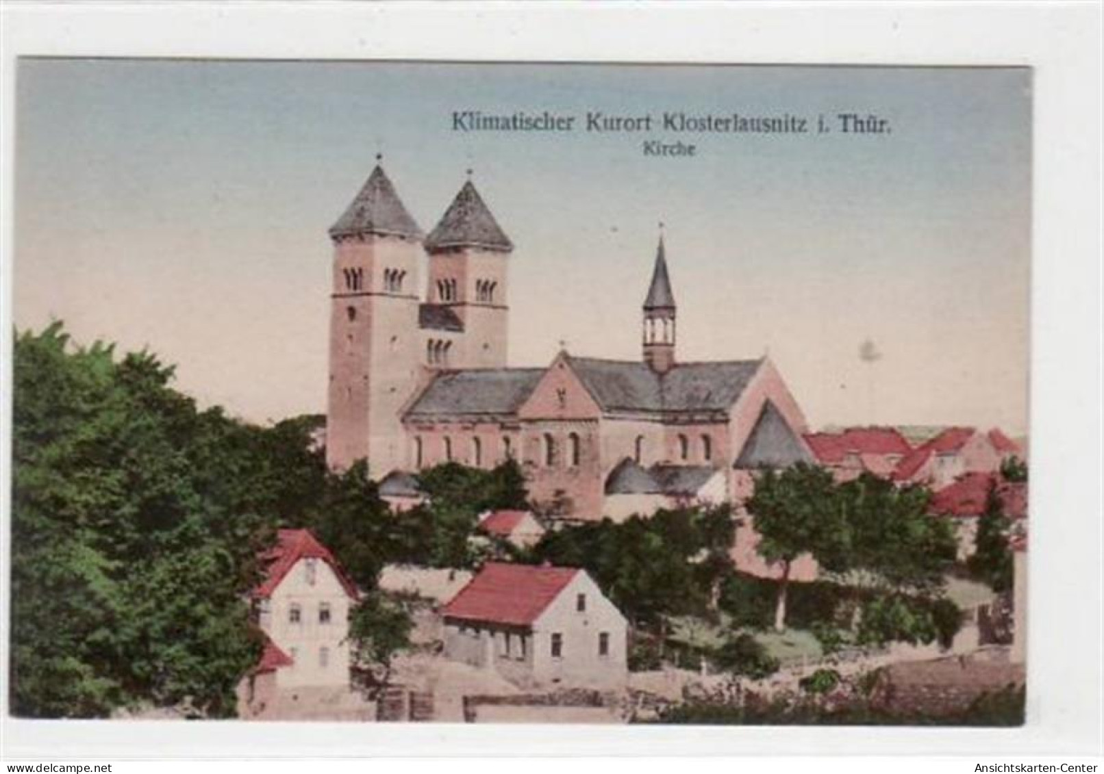 39017308 - Gruss Aus Klosterlausnitz I. Thuer. Mit Kirche Ungelaufen  Gute Erhaltung. - Bad Klosterlausnitz