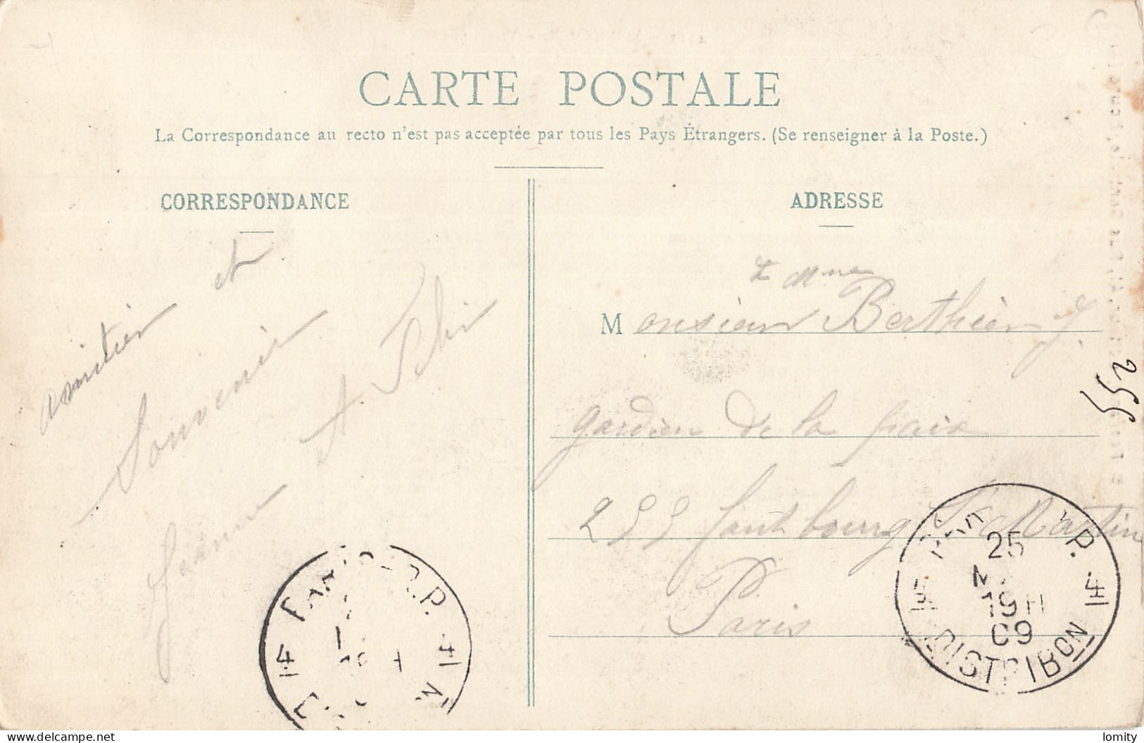 39 Saint Amour Vue Générale CPA Cachet 1909 - Other & Unclassified