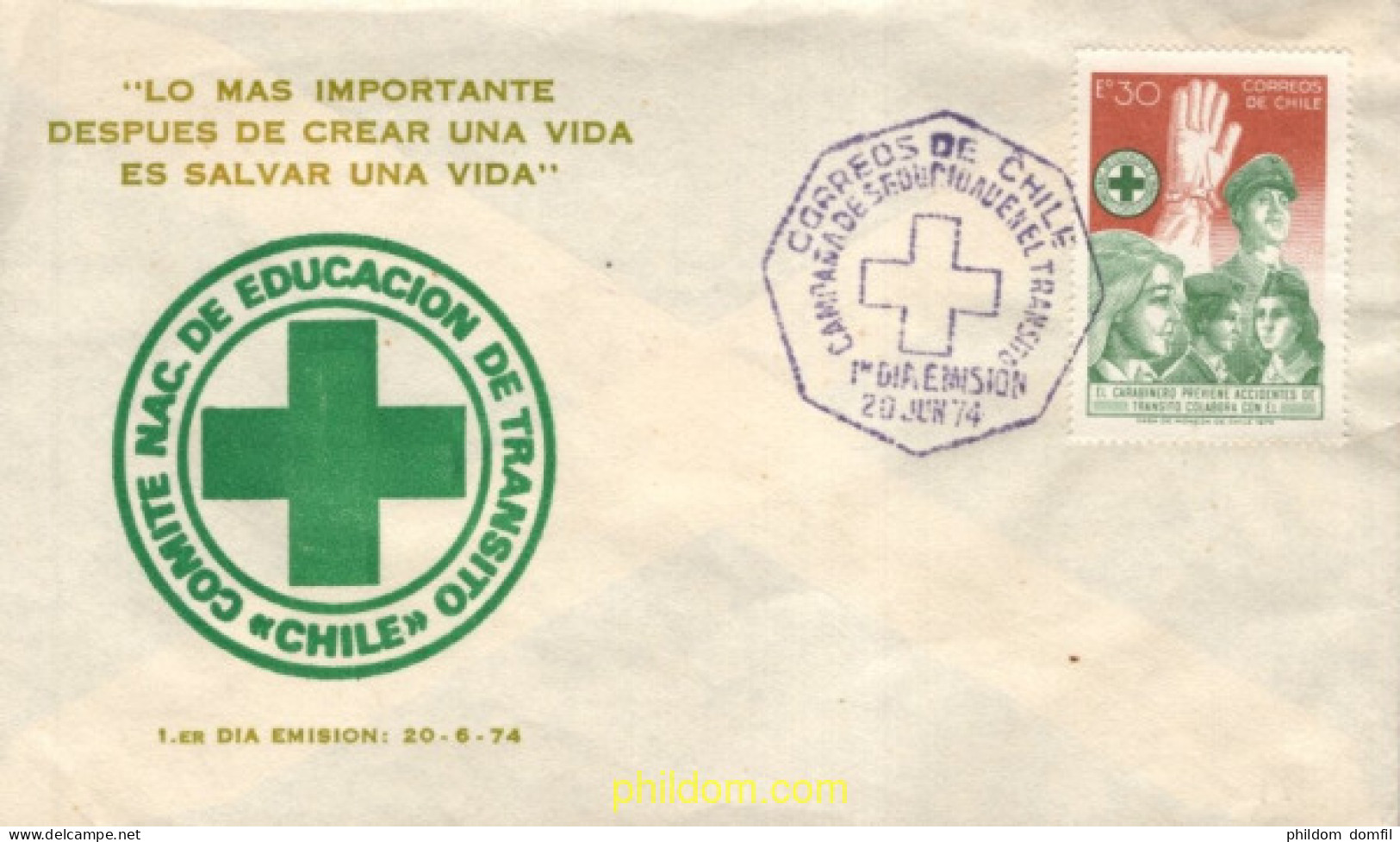 730602 MNH CHILE 1974 SEGURIDAD VIAL - Cile
