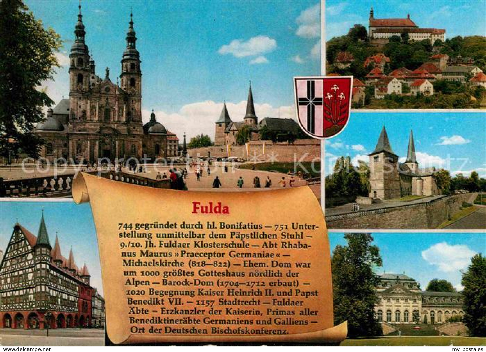 72875691 Fulda Platz Kirche Schloss Stadtmauer Fachwerkhaus Geschichte Fulda - Fulda