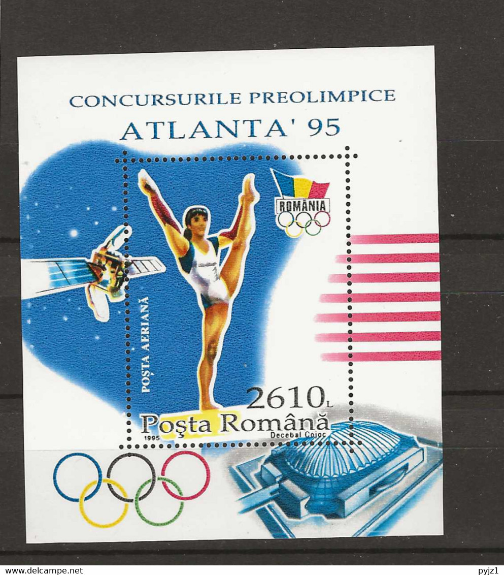 1995 MNH Romania Mi Block 297 Postfris** - Sommer 1996: Atlanta