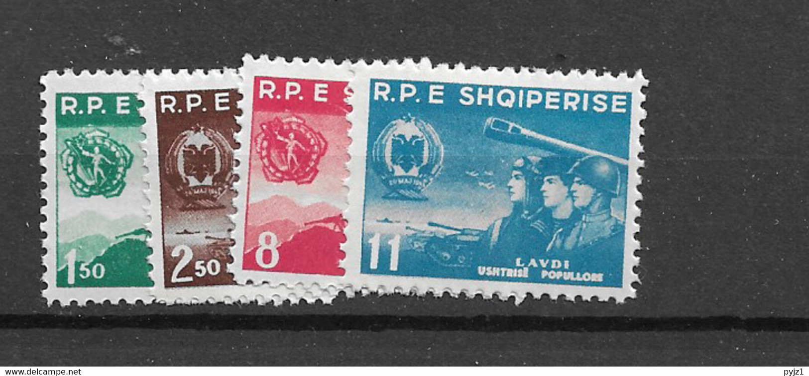 1958 MNH Albania Mi 568-71 Peoples Army - Militaria