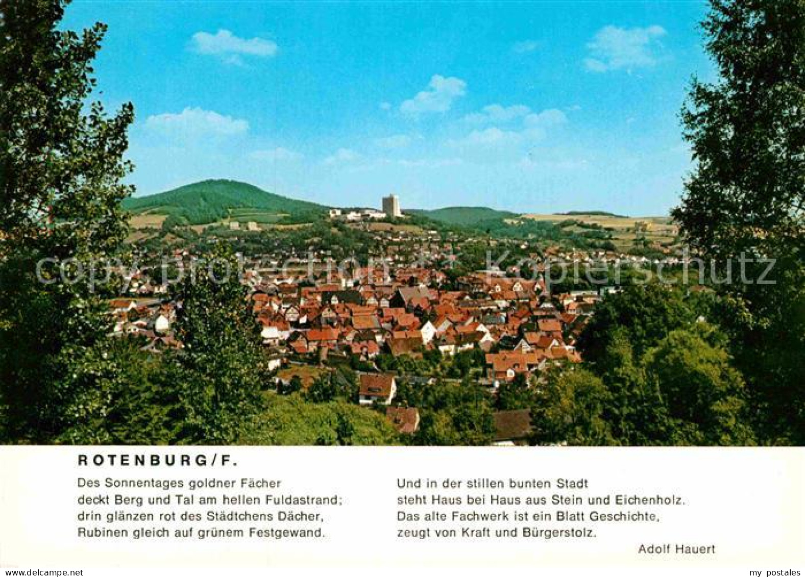 72875437 Rotenburg Fulda Panorama Luftkurort Gedicht Adolf Hauert Rotenburg A.d. - Other & Unclassified