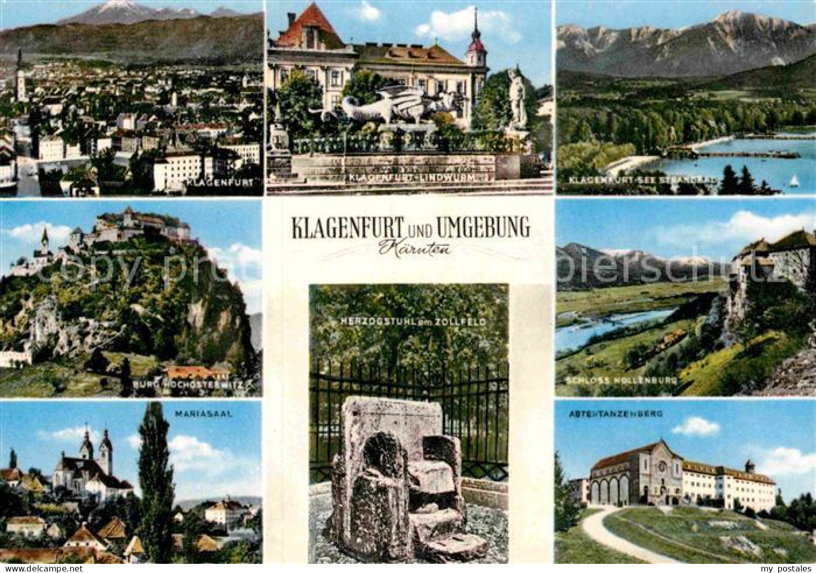 72875410 Klagenfurt Woerthersee Stadtpanorama Burg Hochosterwitz Mariasaal Lindw - Otros & Sin Clasificación