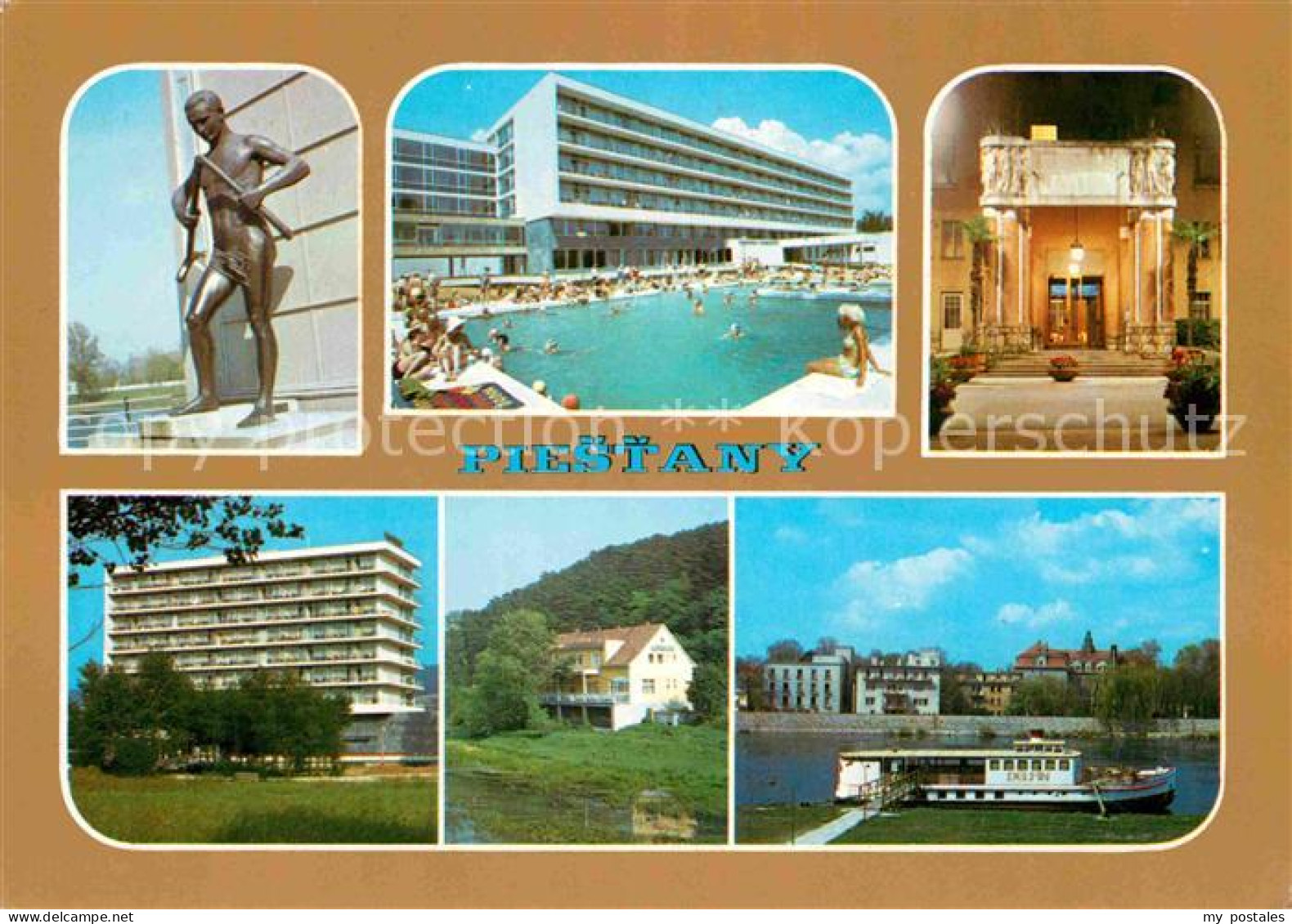 72875406 Piestany Statue Thermalbad Freibad Hotel Bootsanleger Banska Bystrica - Slovakia
