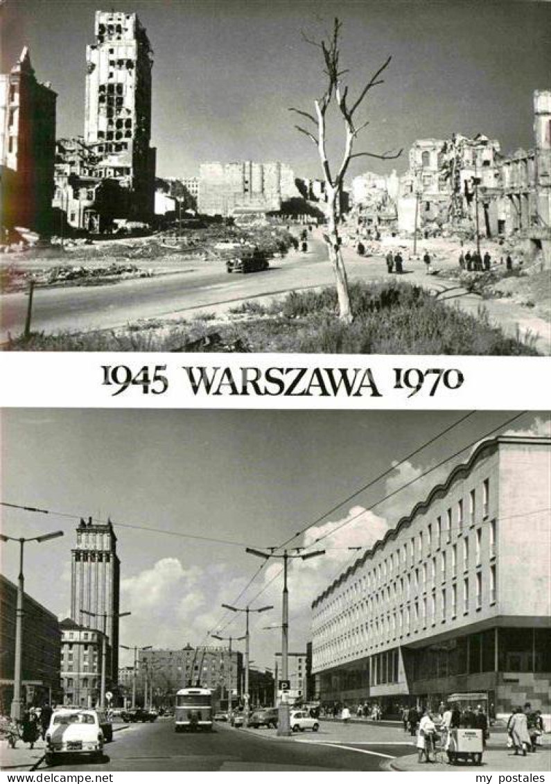 72875339 Warszawa Plac Napoleona Plac Powstancow 1945 Und 1970  - Poland