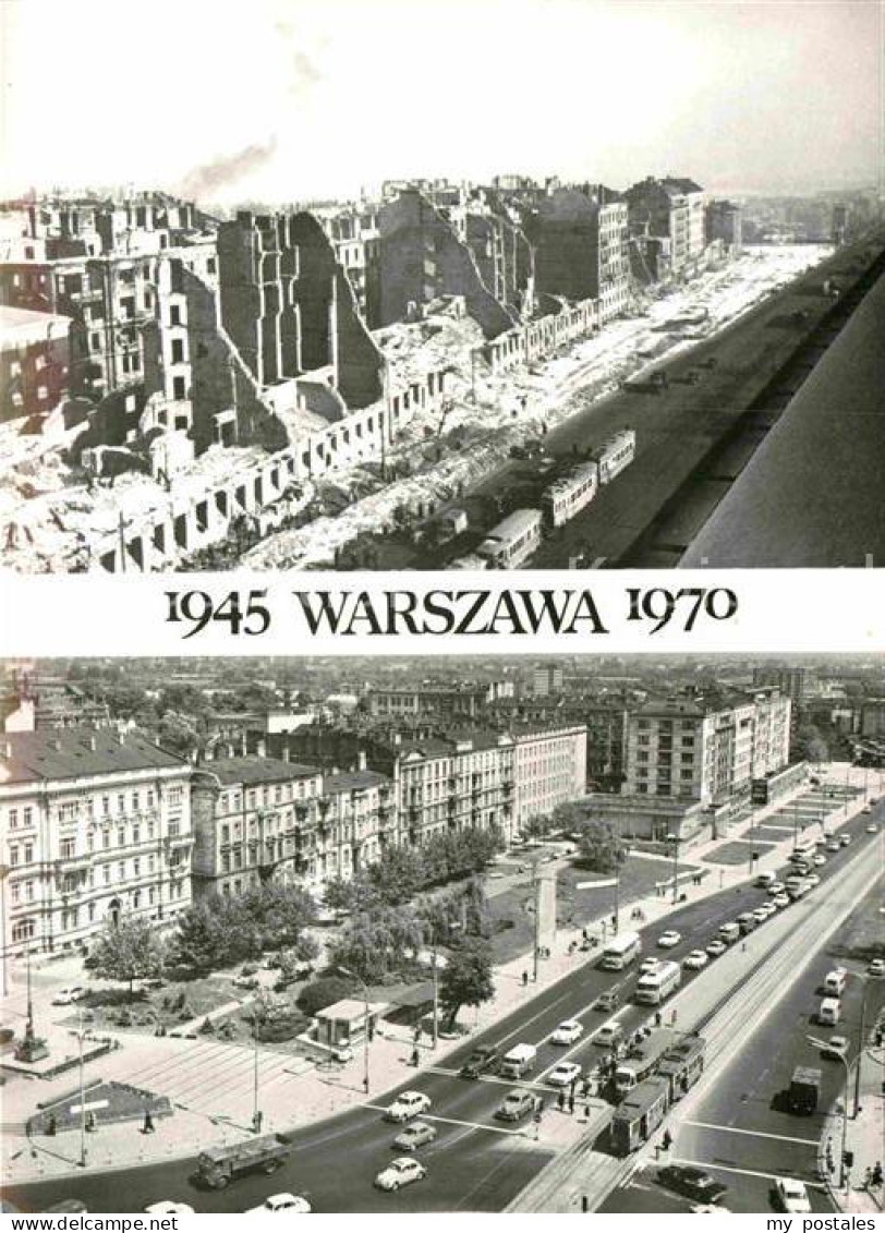 72875337 Warszawa Aleje Jerozolimskie 1945 Und 1970  - Pologne