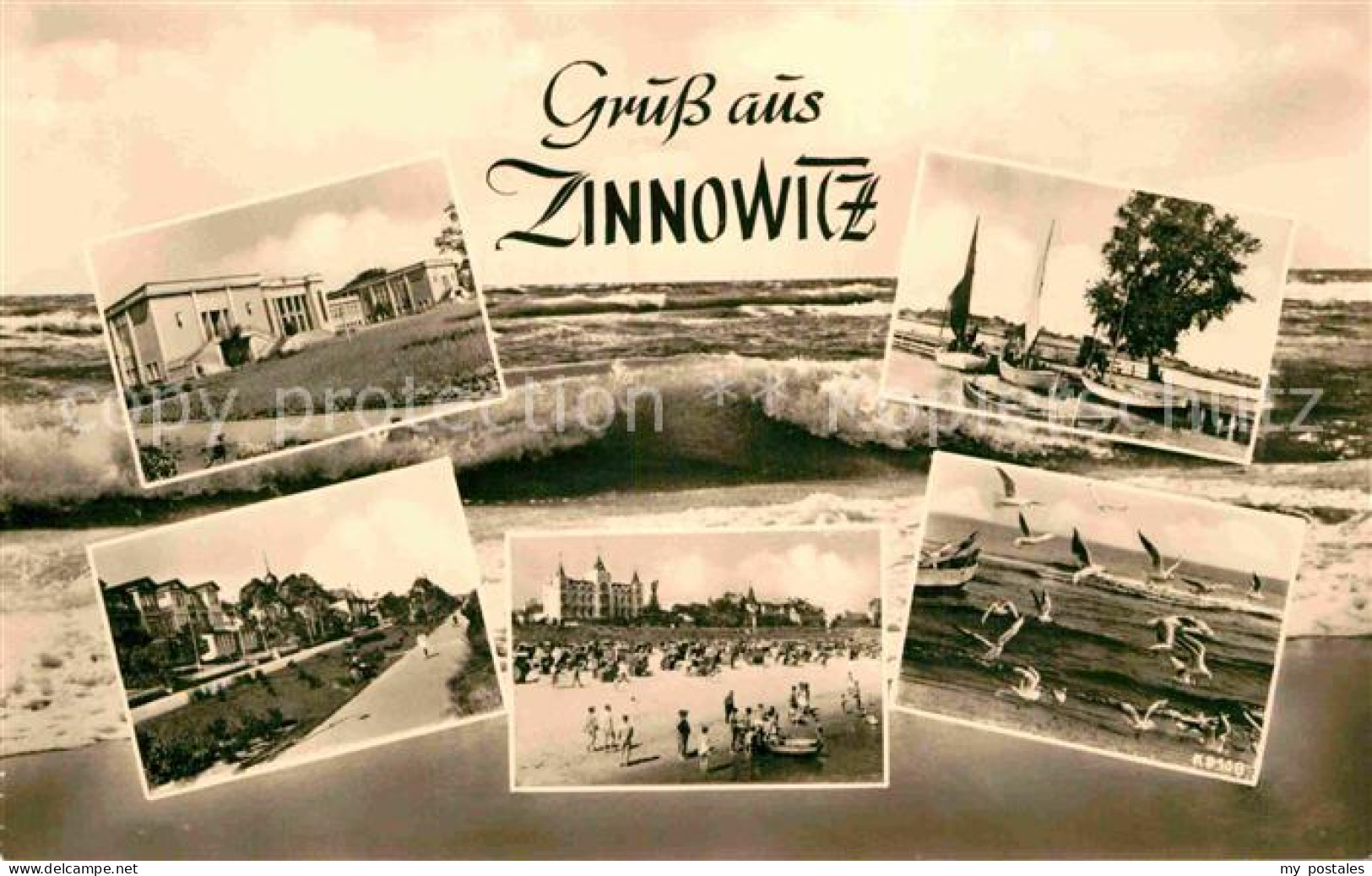 72875256 Zinnowitz Ostseebad Strand Hotel Promenade Bootsanleger Moewen Zinnowit - Zinnowitz