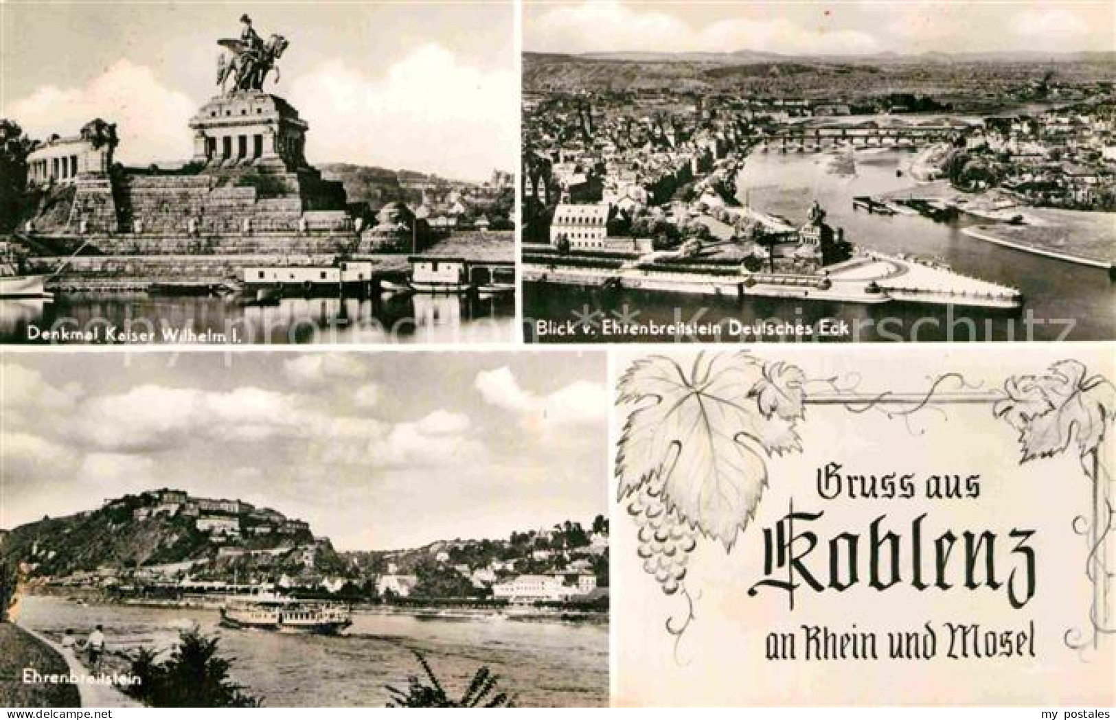 72875183 Koblenz Rhein Denkmal Kaiser Wilhelm I Deutsches Eck Festung Ehrenbreit - Koblenz