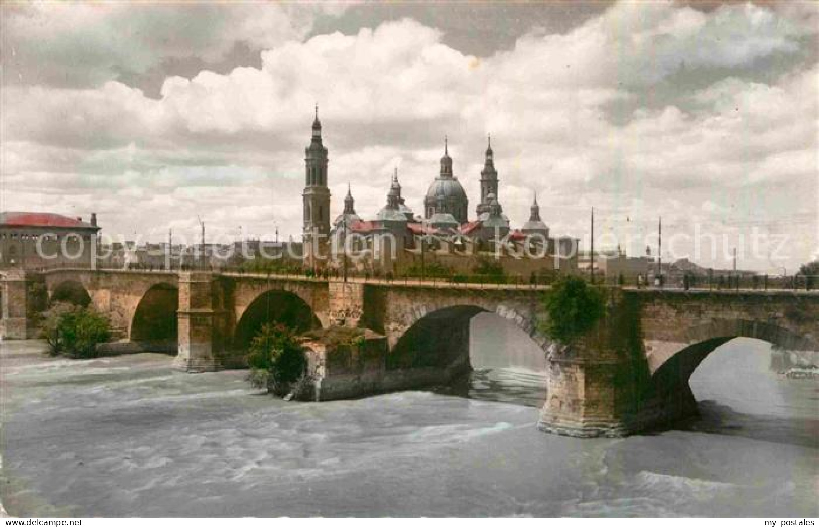 72875154 Zaragoza Aragon Puente De Piedra Sobre El Ebro Zaragoza Aragon - Sonstige & Ohne Zuordnung