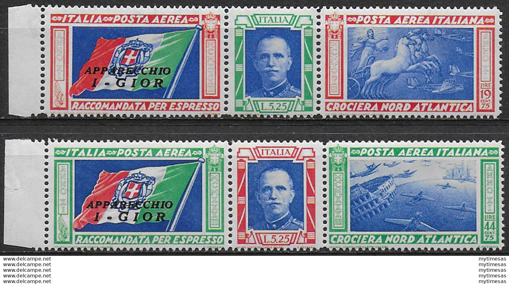 1933 Italia Crociera I-GIOR MNH Sassone A N. 51G/52G - Otros & Sin Clasificación