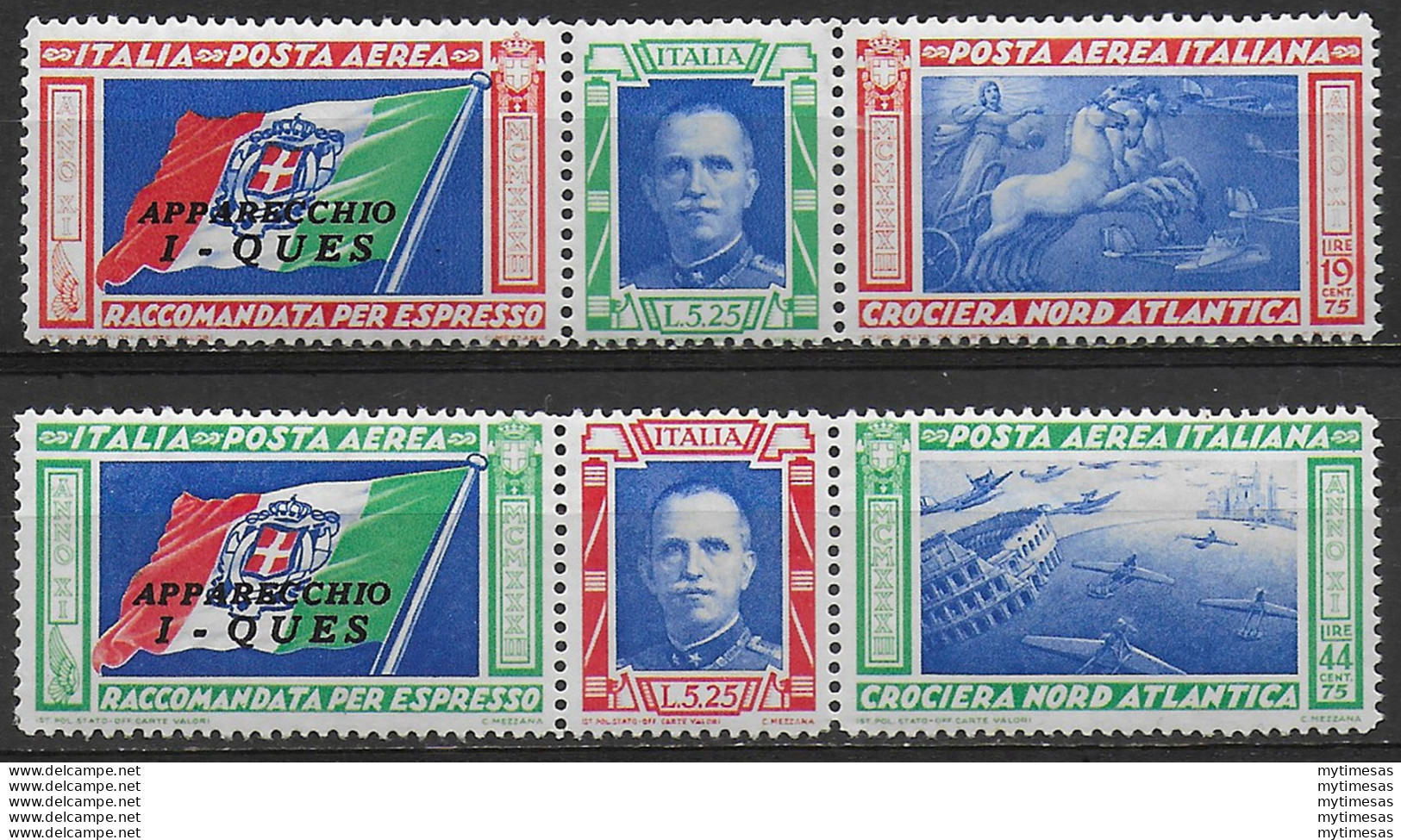 1933 Italia Crociera I-QUES MNH Sassone A N. 51O/52O - Altri & Non Classificati