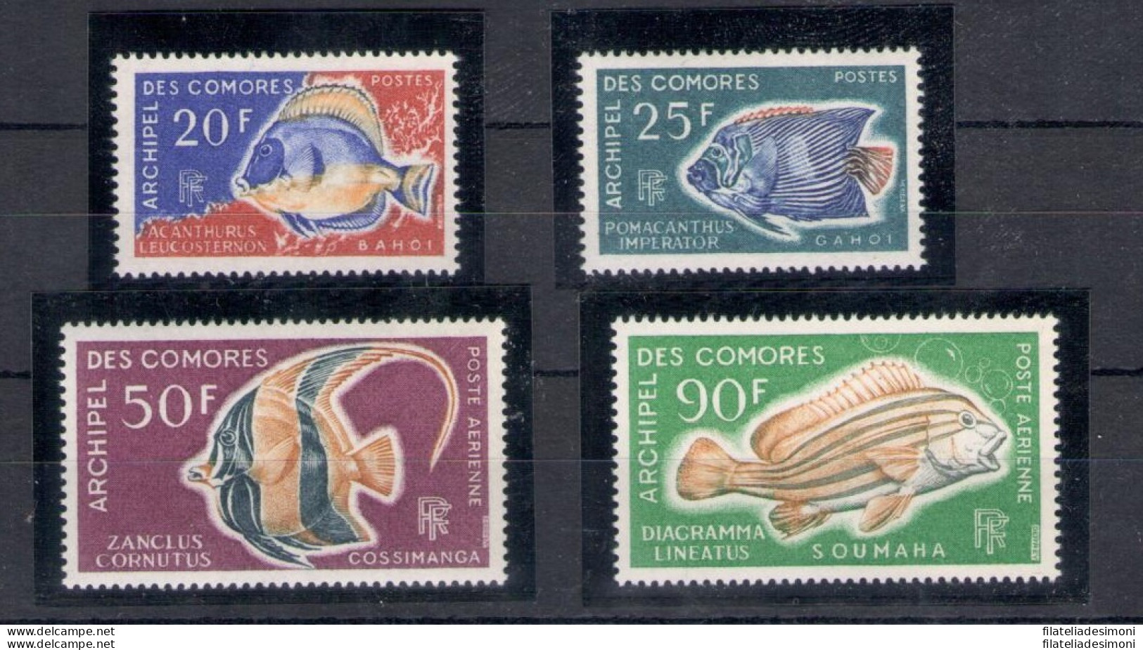 1968 Comores - Yvert N. 147/48 + PA 23/24 - Pesci - MNH** - Andere & Zonder Classificatie