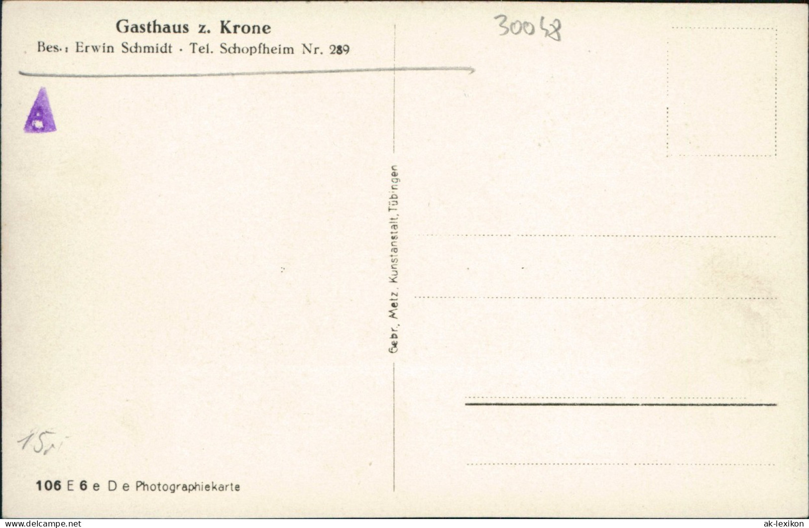 Ansichtskarte Raitbach-Schopfheim Gasthaus-Krone, Straßenpartie 1939 - Schopfheim