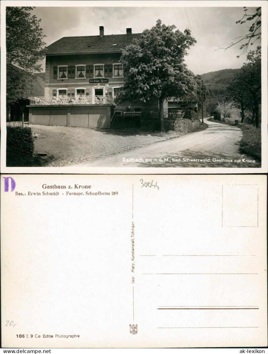 Ansichtskarte Schopfheim Gasthaus-Krone - Fotokarte 1939 - Schopfheim